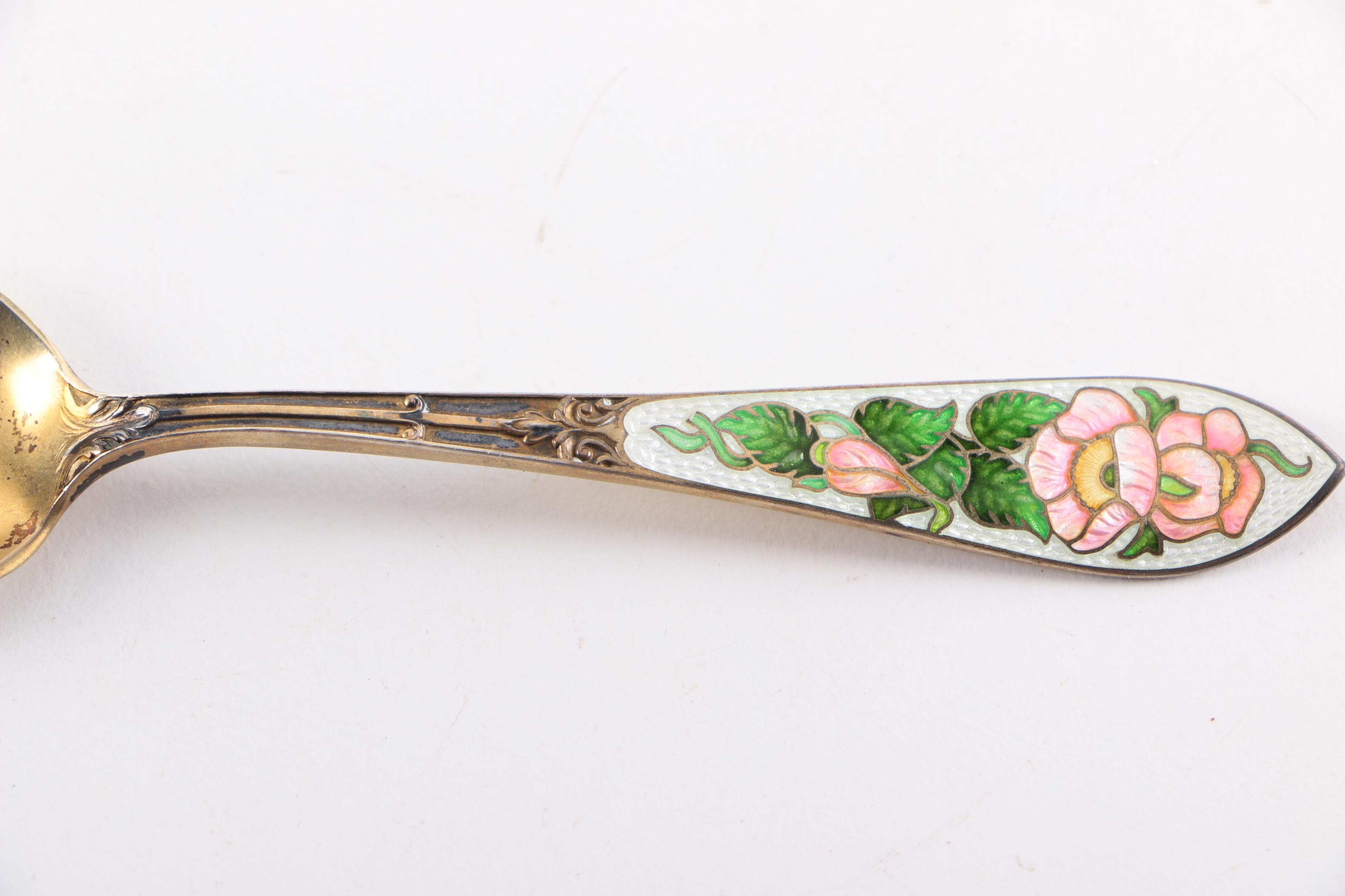 Watson Company Sterling Silver and Enamel Spoons