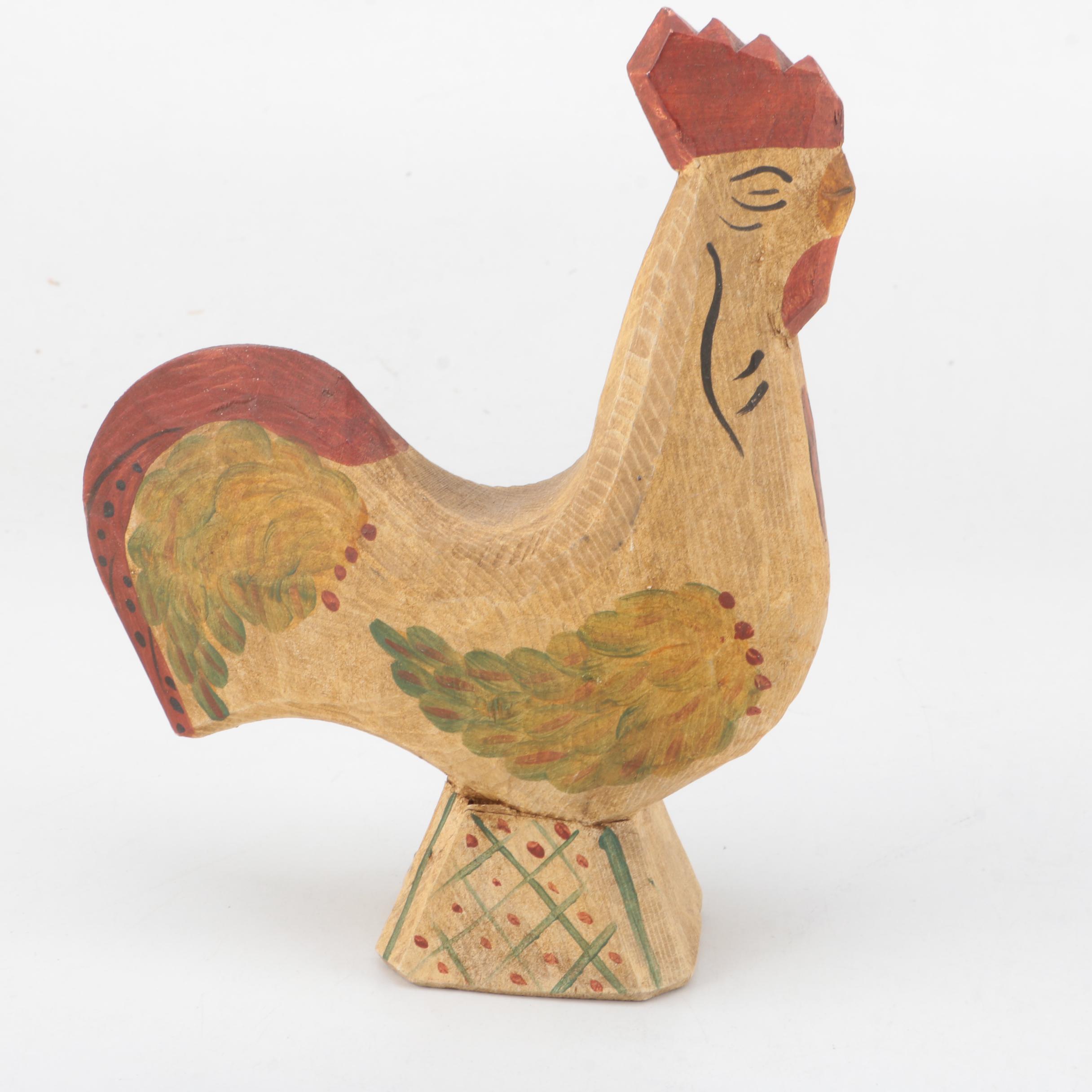 Wood and Ceramic Animal Figurines