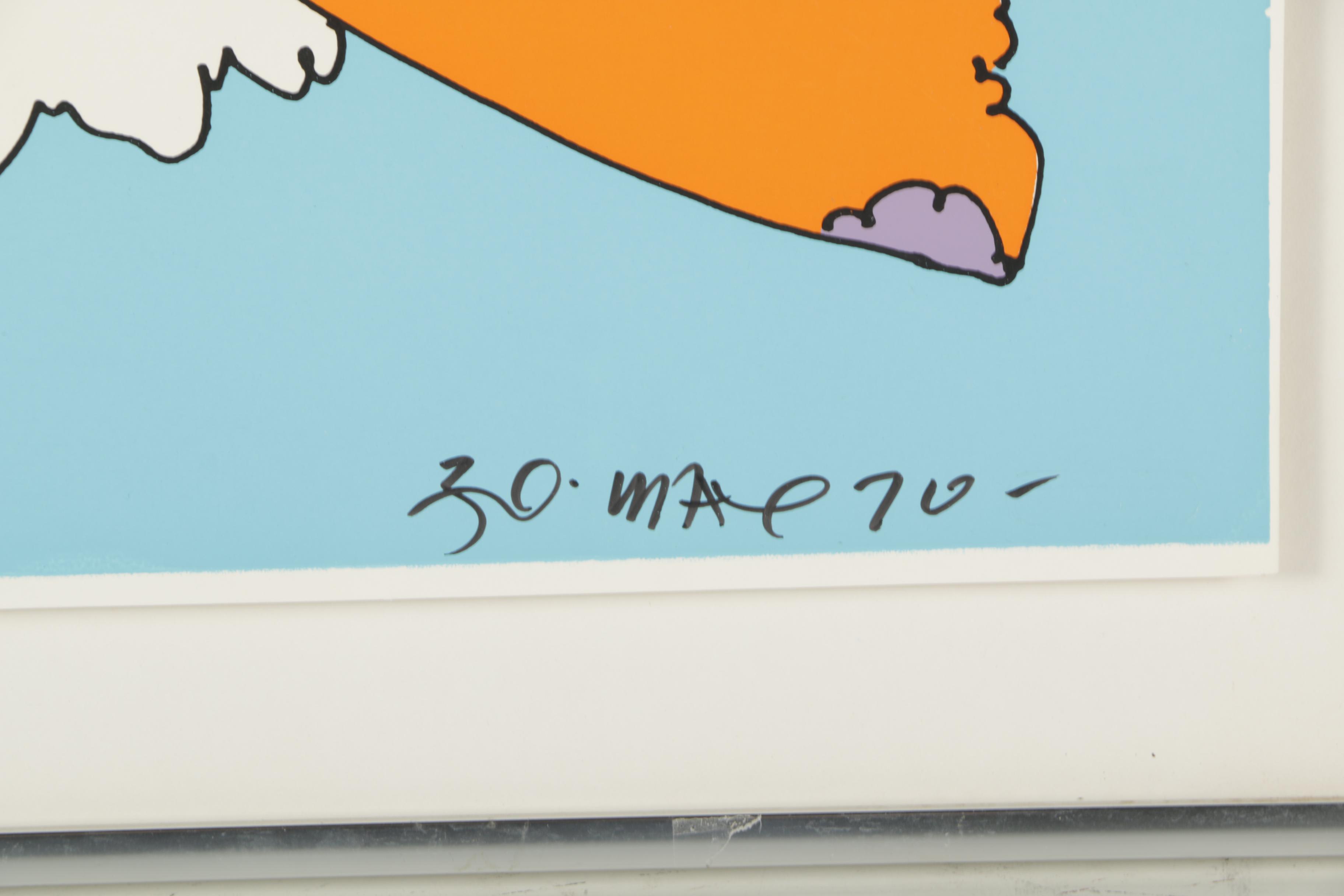 Peter Max 1970 Abstract Serigraph "Infinity Watchers"