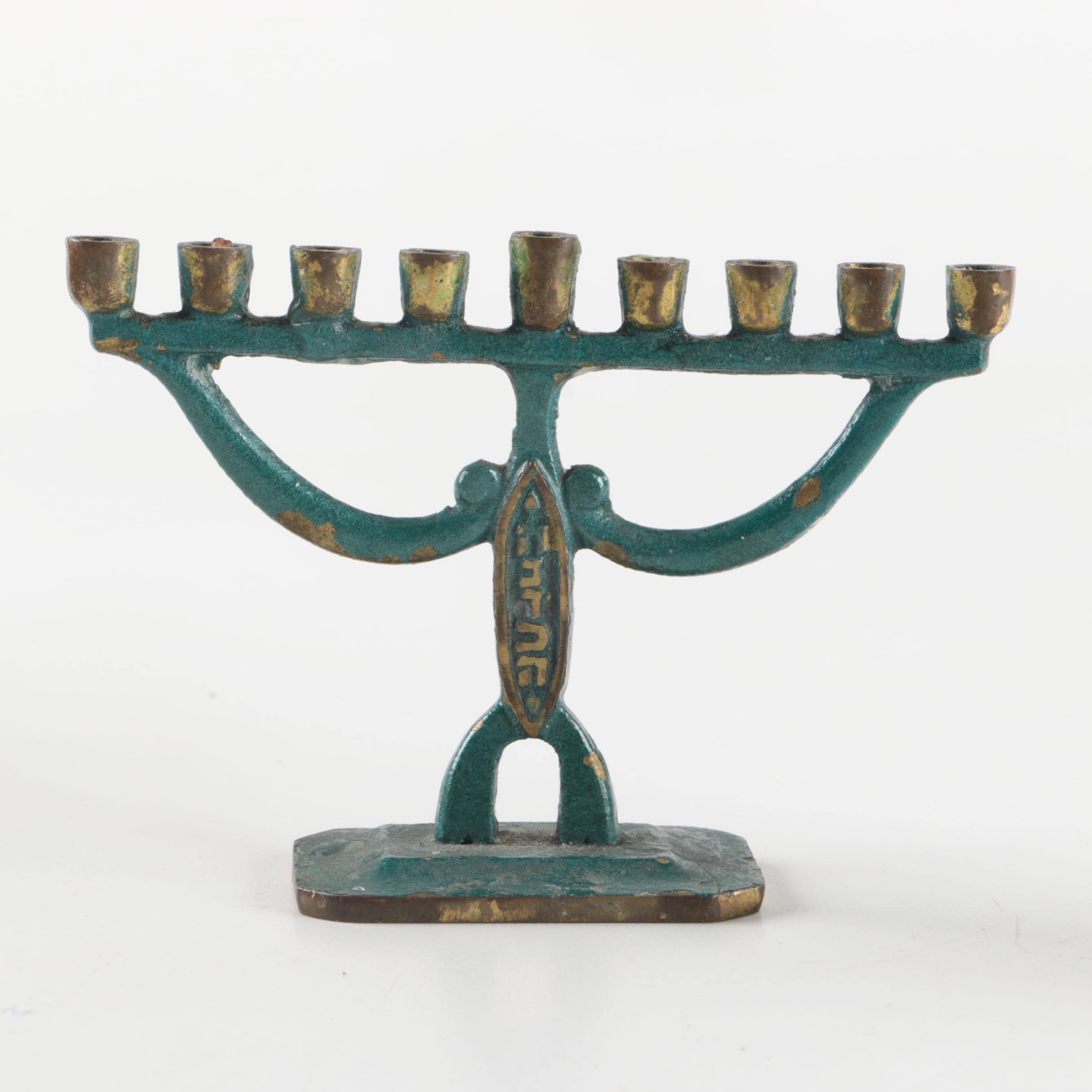 Assorted Menorahs and Figurine