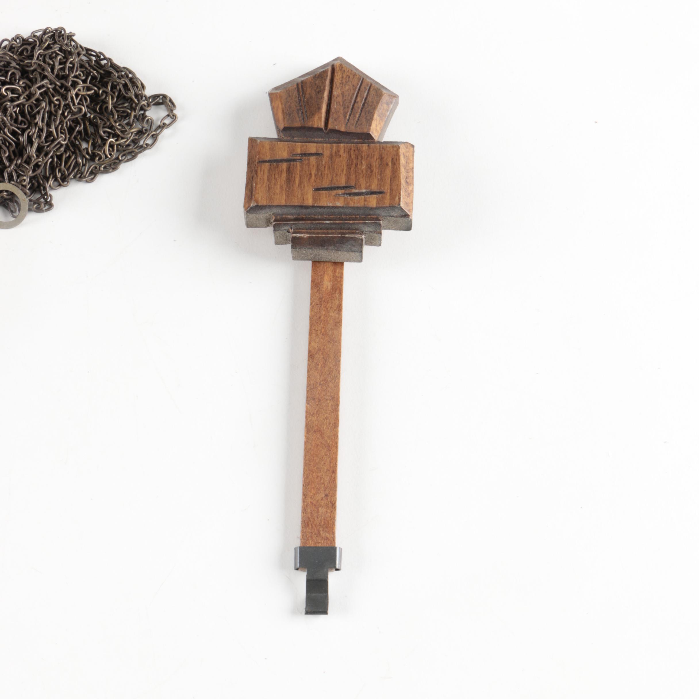 Vintage Black Forest Clock With People and Animals