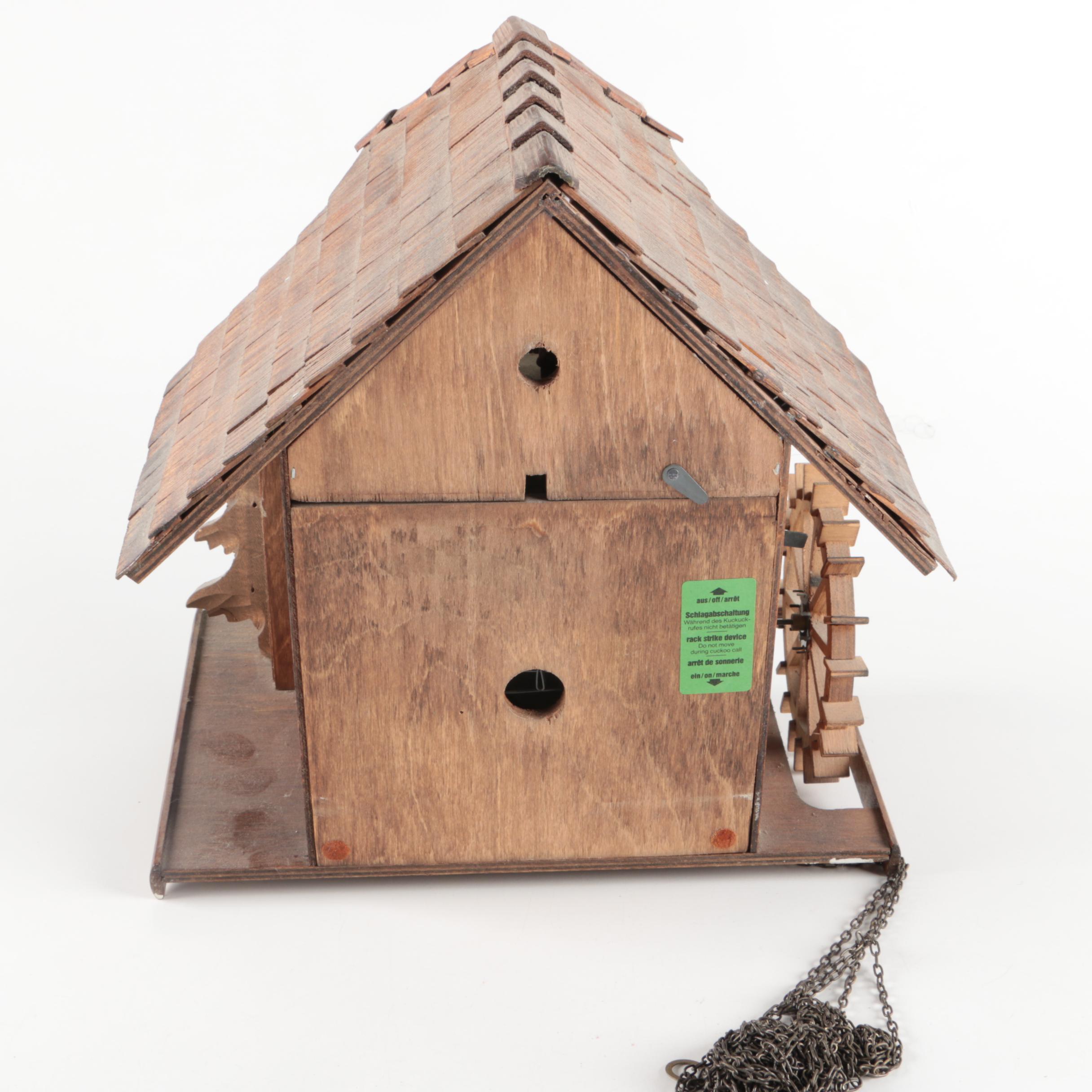 Vintage Black Forest Clock With People and Animals