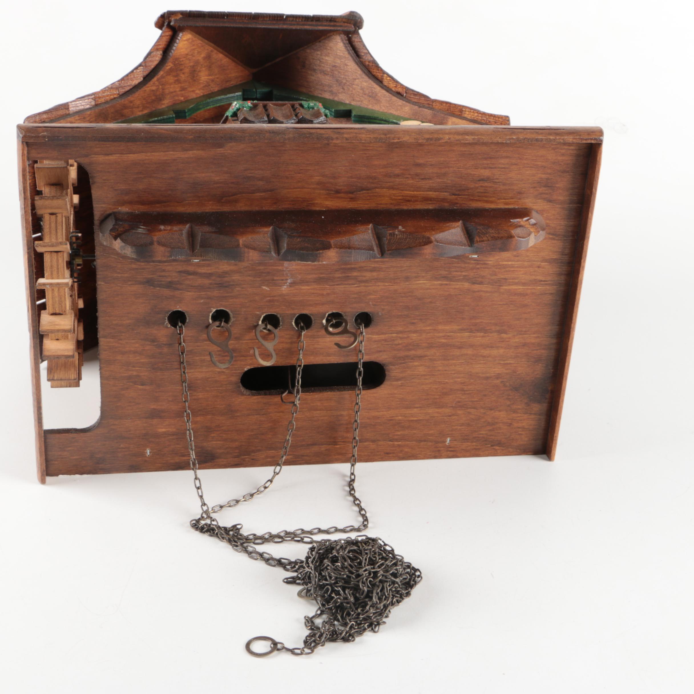 Vintage Black Forest Clock With People and Animals