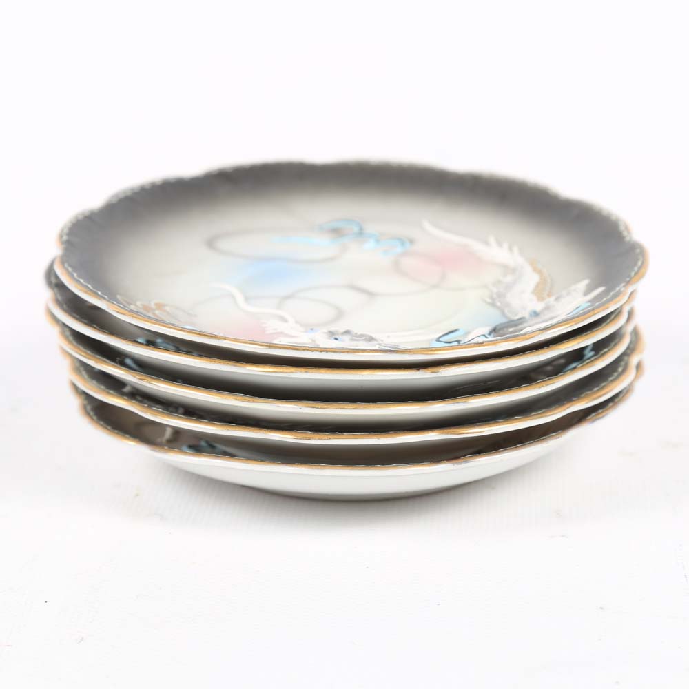 Vintage Japanese Kutani Ware Lithophane Tea Service