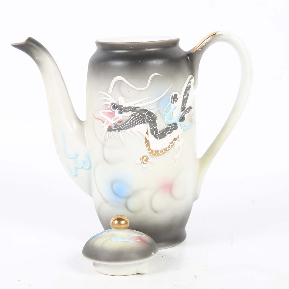 Vintage Japanese Kutani Ware Lithophane Tea Service