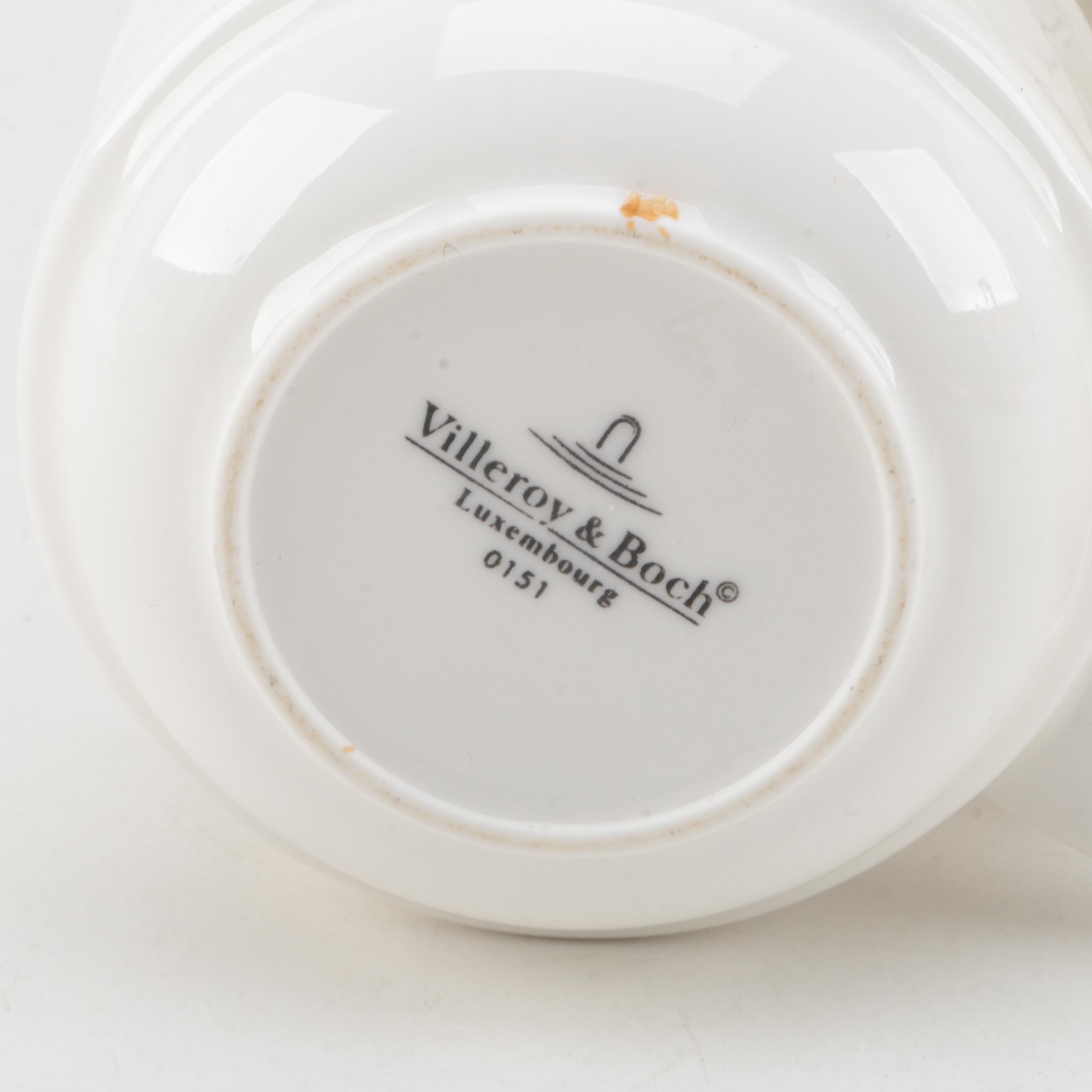 Villeroy & Boch "New Wave Caffe" Porcelain Cups and Saucers