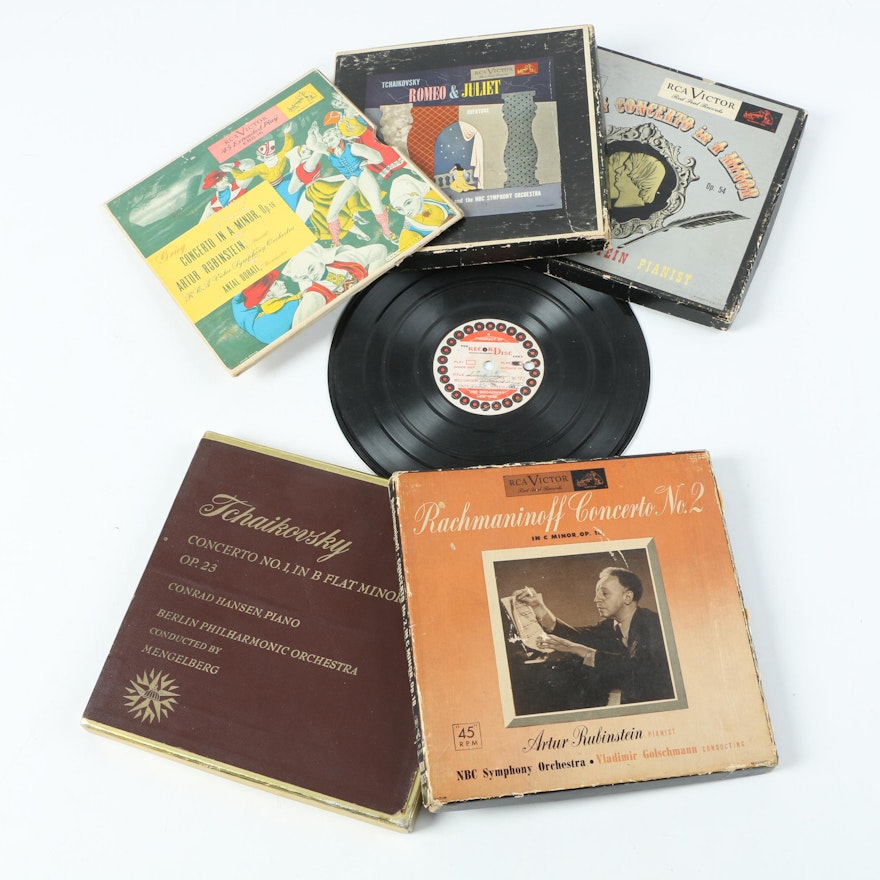 Vintage RCA Victor Classical Records Including Rachmaninoff and Tchaikovsky