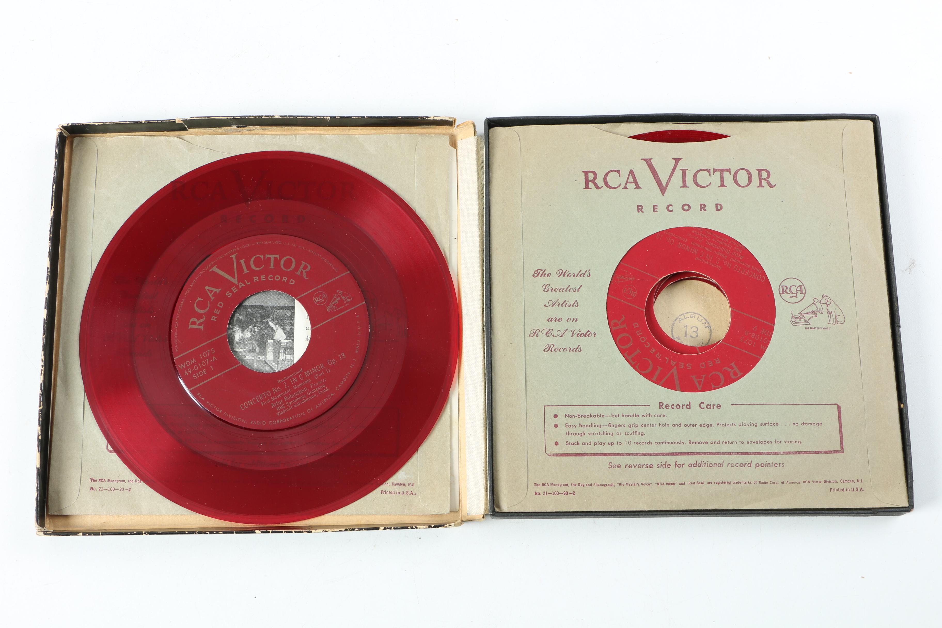 Vintage RCA Victor Classical Records Including Rachmaninoff and Tchaikovsky