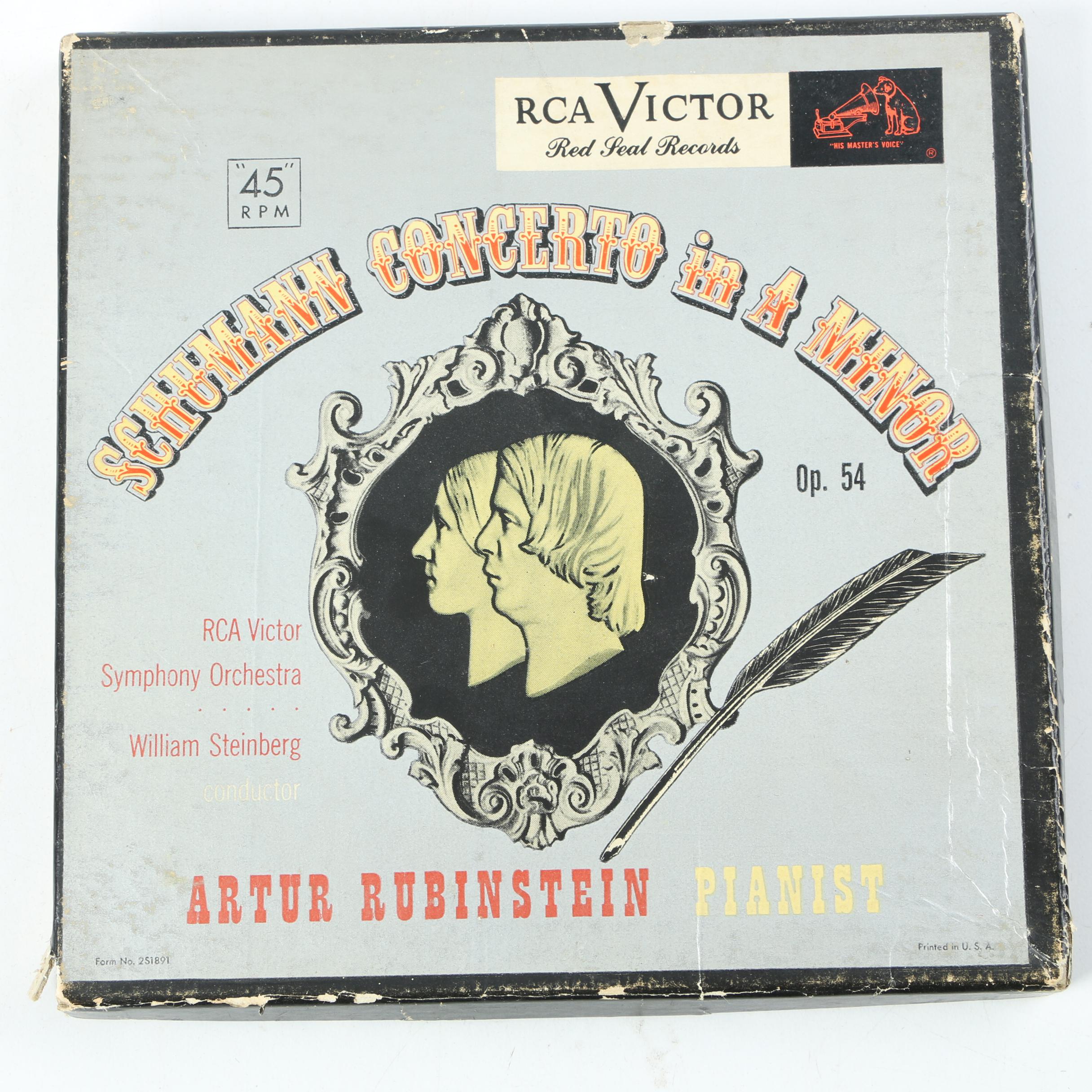 Vintage RCA Victor Classical Records Including Rachmaninoff and Tchaikovsky