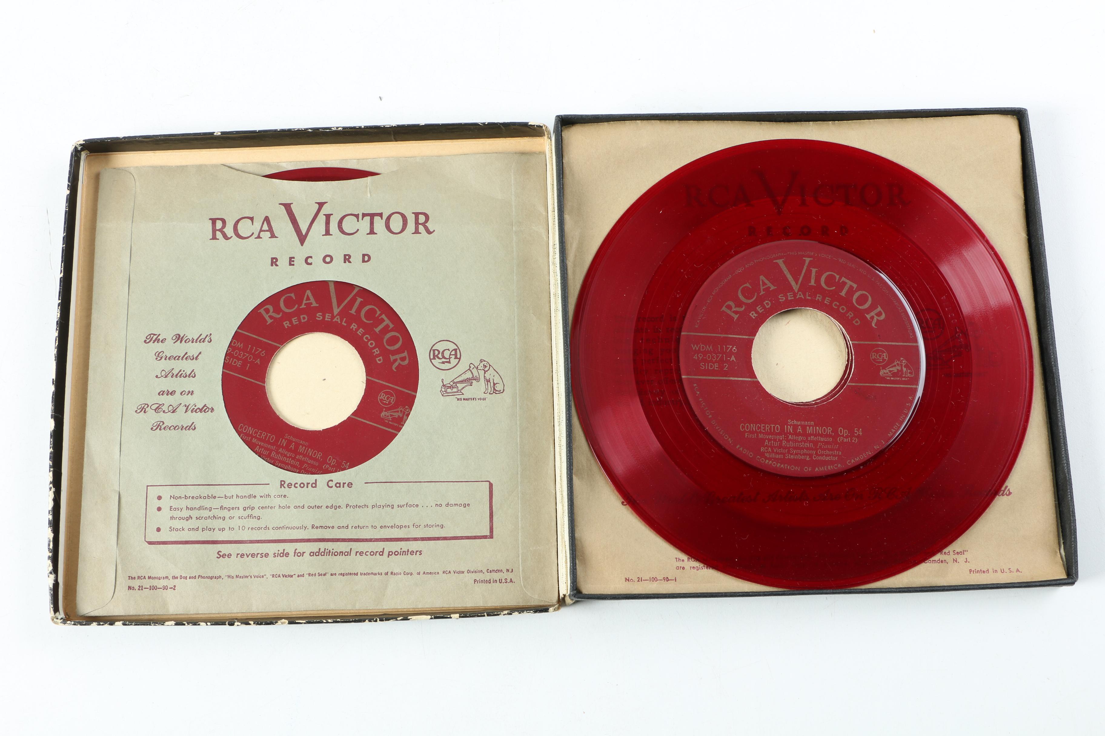 Vintage RCA Victor Classical Records Including Rachmaninoff and Tchaikovsky