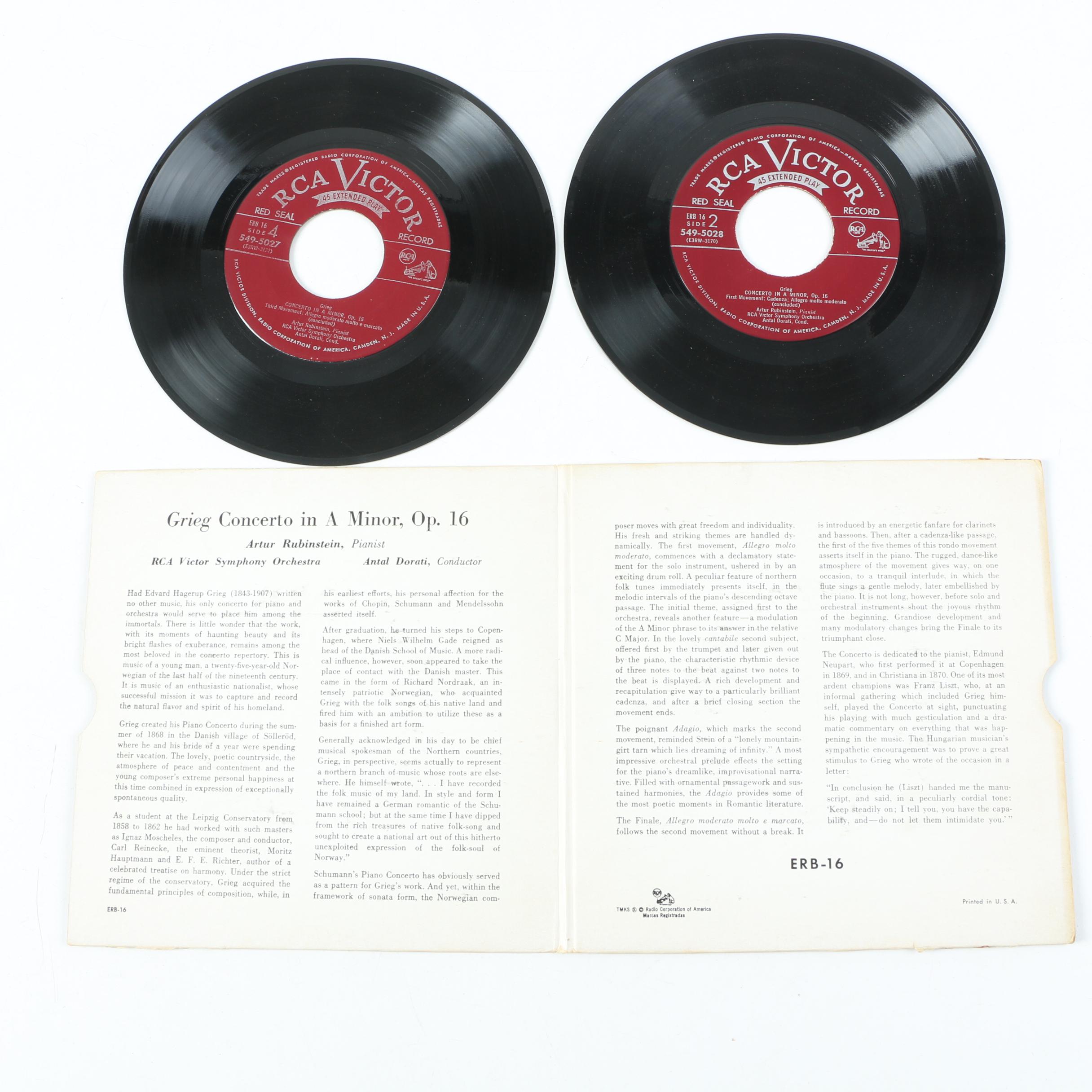 Vintage RCA Victor Classical Records Including Rachmaninoff and Tchaikovsky