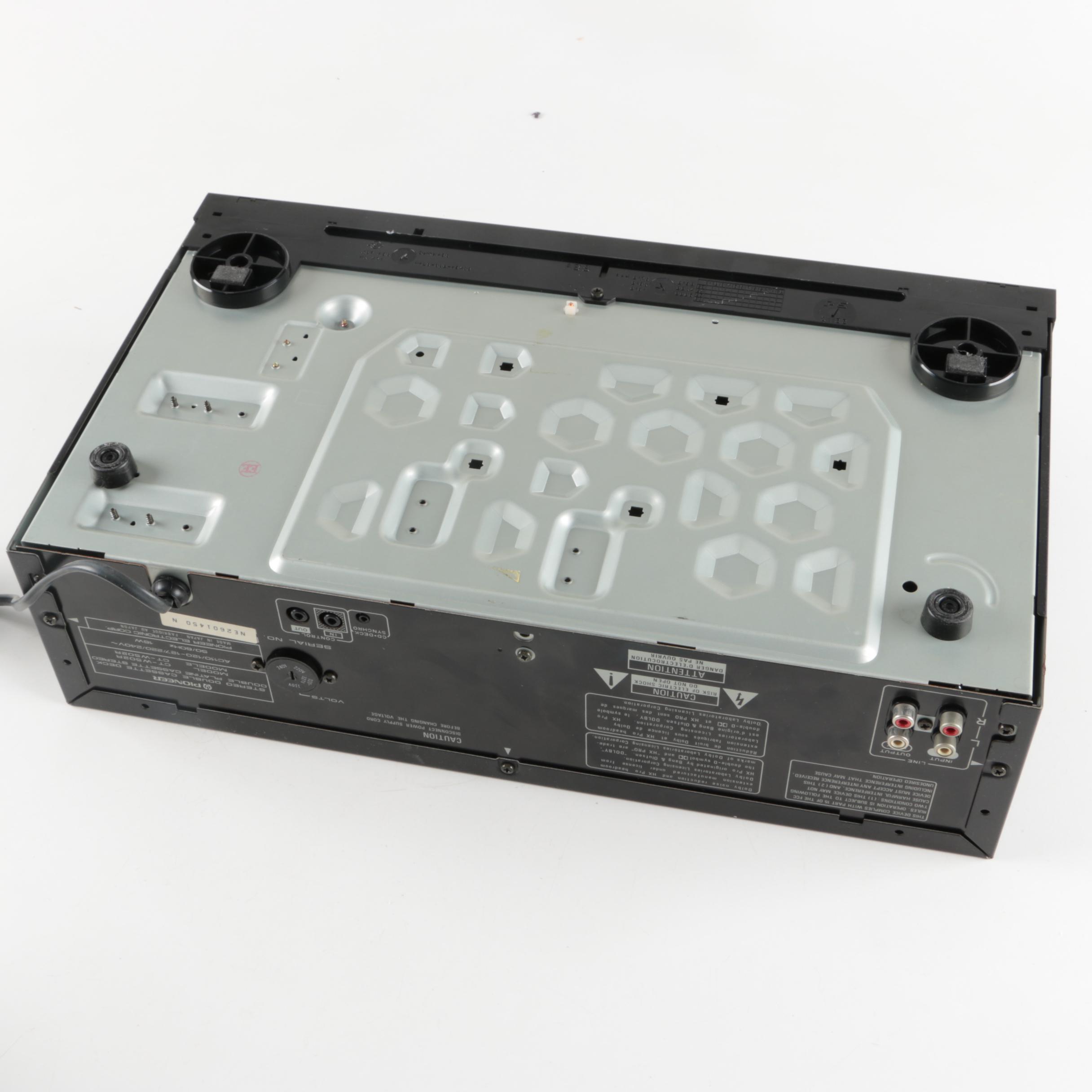 Pioneer CT-W502R Stereo Cassette Deck and PL-335 Stereo Turntable