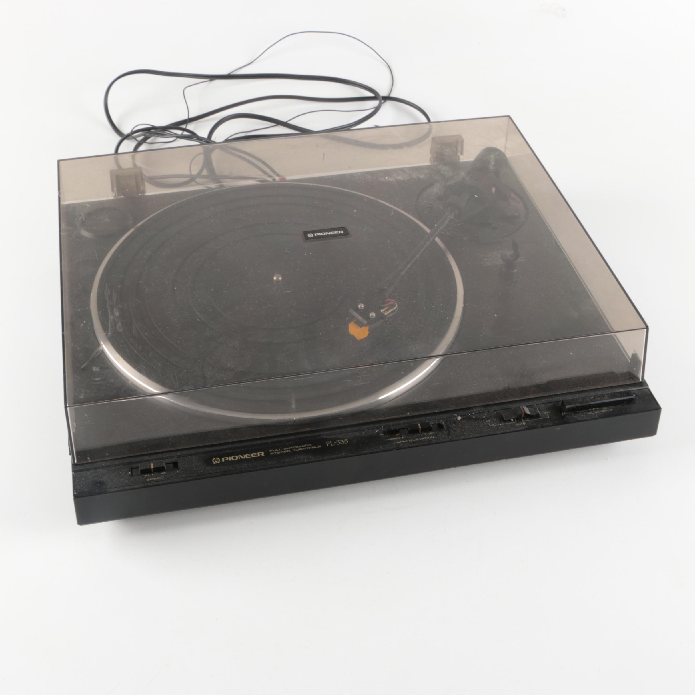 Pioneer CT-W502R Stereo Cassette Deck and PL-335 Stereo Turntable