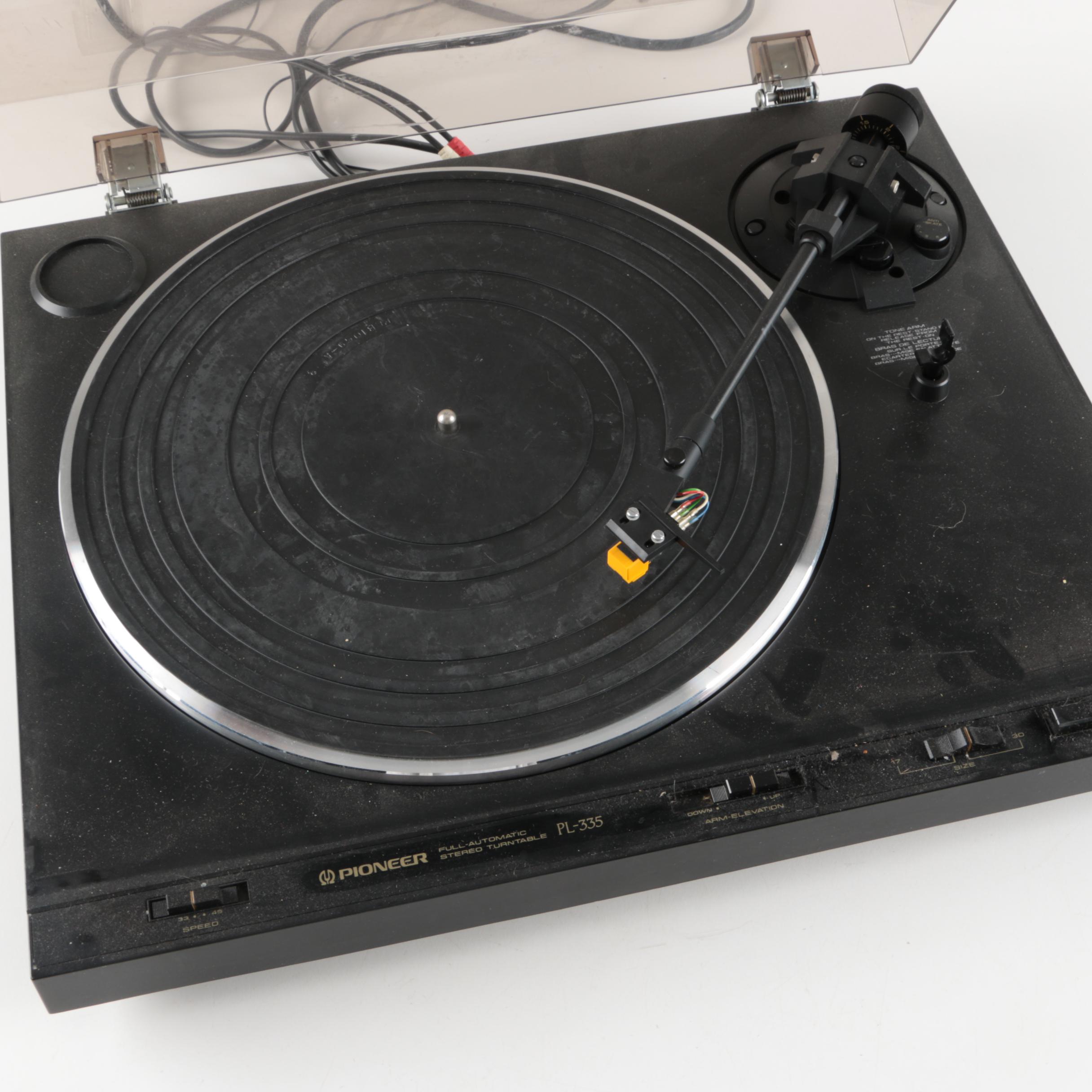 Pioneer CT-W502R Stereo Cassette Deck and PL-335 Stereo Turntable