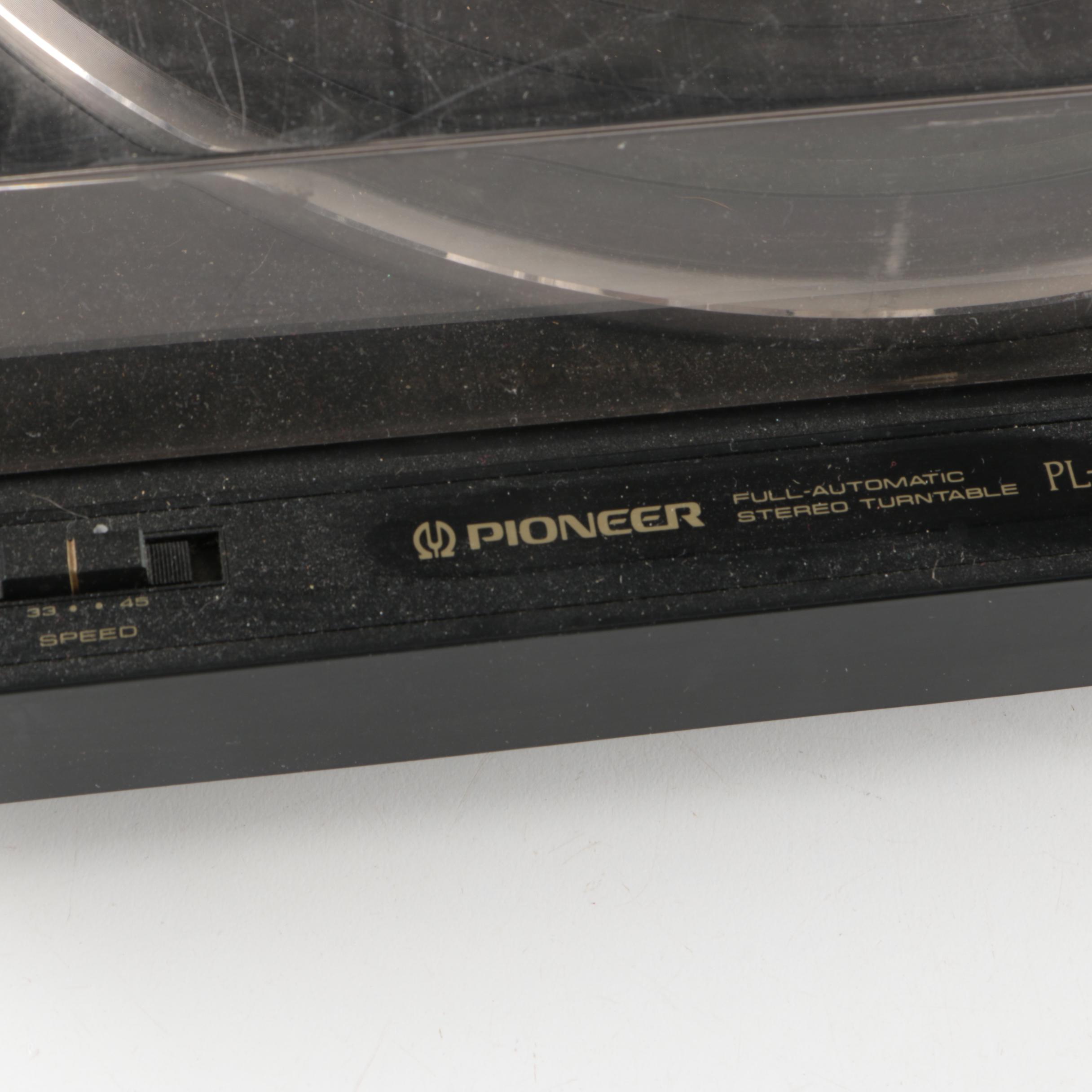 Pioneer CT-W502R Stereo Cassette Deck and PL-335 Stereo Turntable