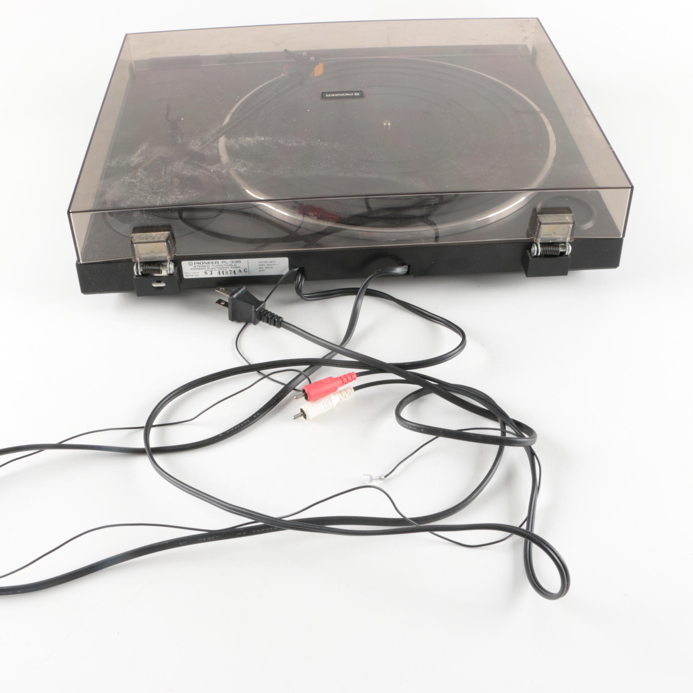 Pioneer CT-W502R Stereo Cassette Deck and PL-335 Stereo Turntable