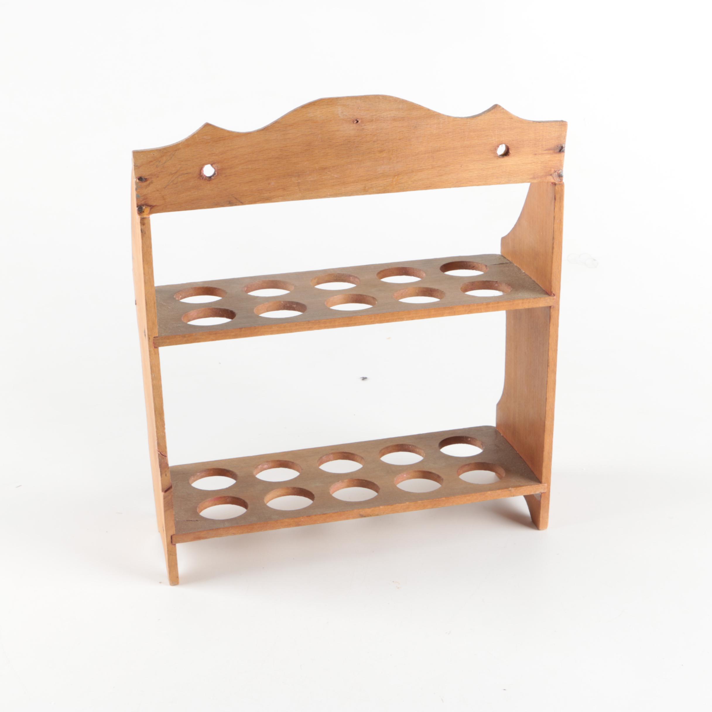 Wood Wall Spice Rack