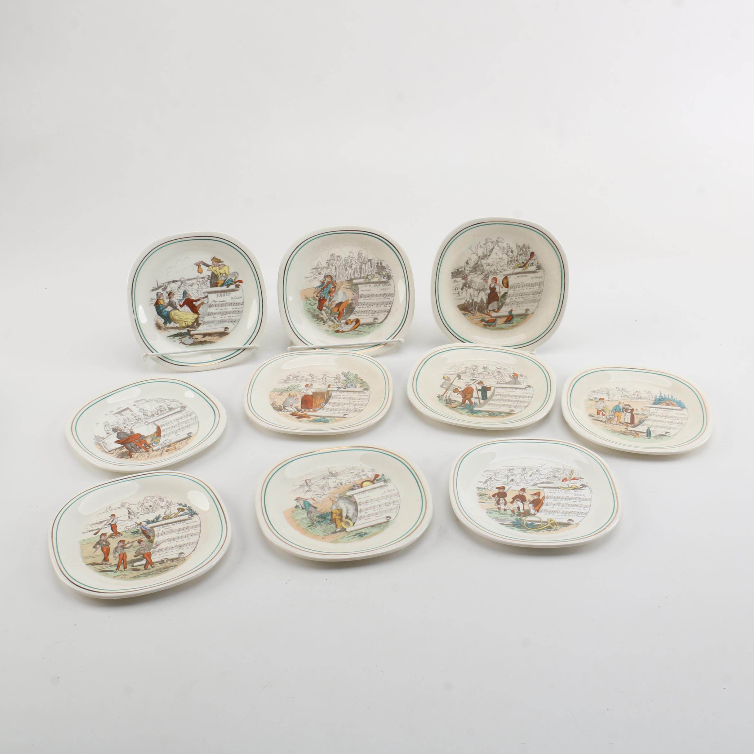 Parry & Vielle French Opera Motif Plates