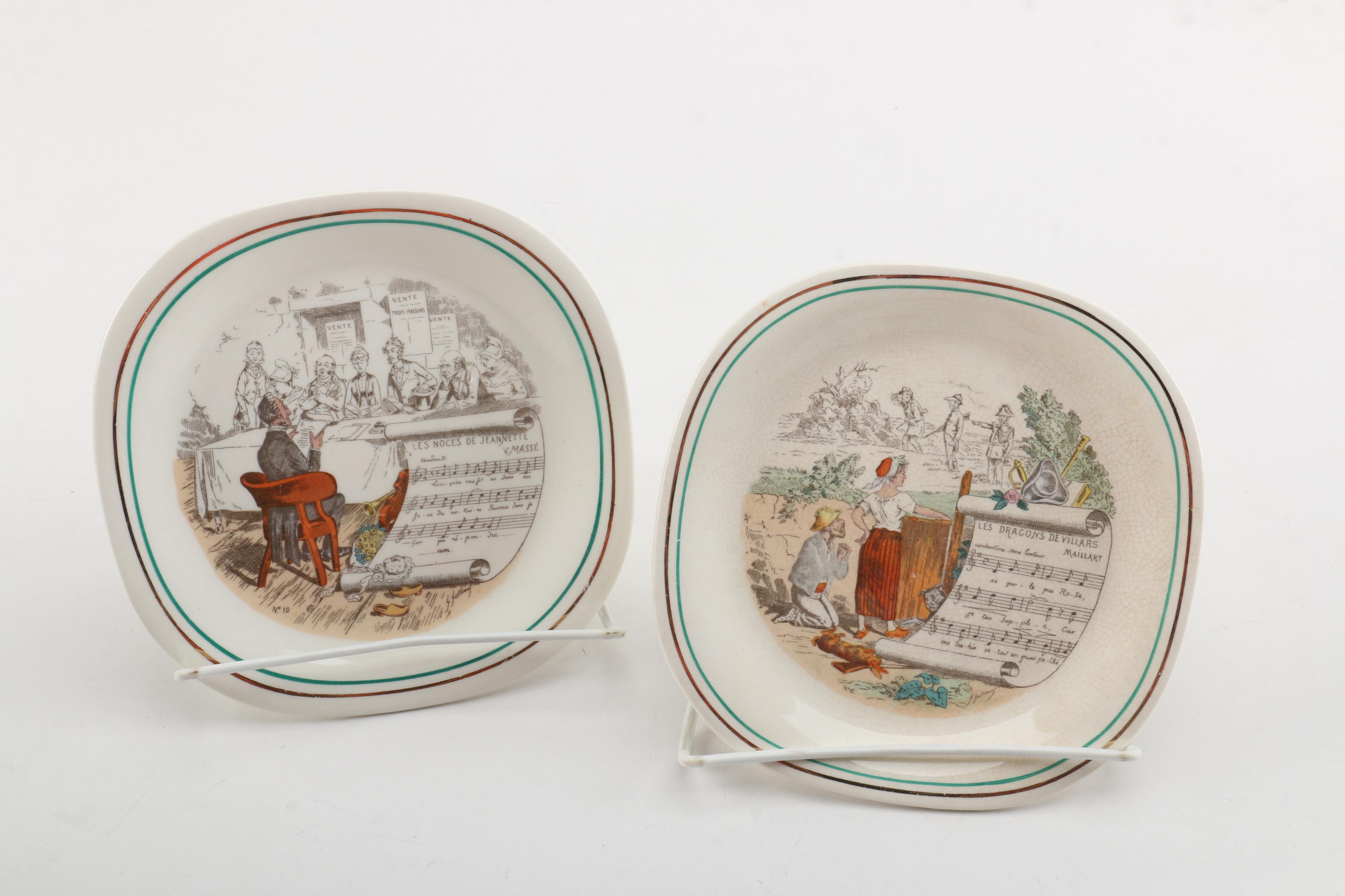 Parry & Vielle French Opera Motif Plates