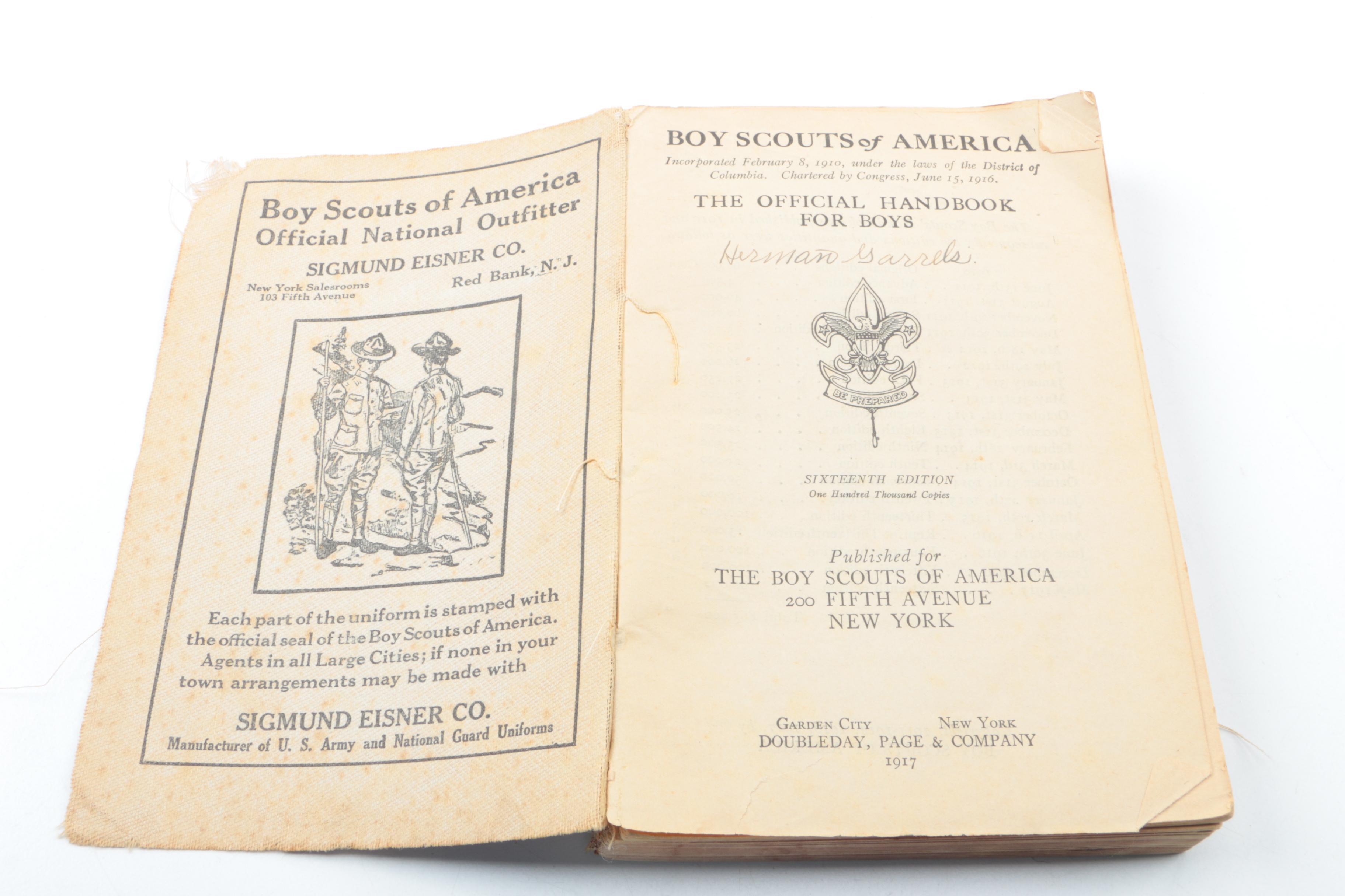 1917 Boy Scout Handbook, 1963 Boy's Life Magazine, Scout Pins and More