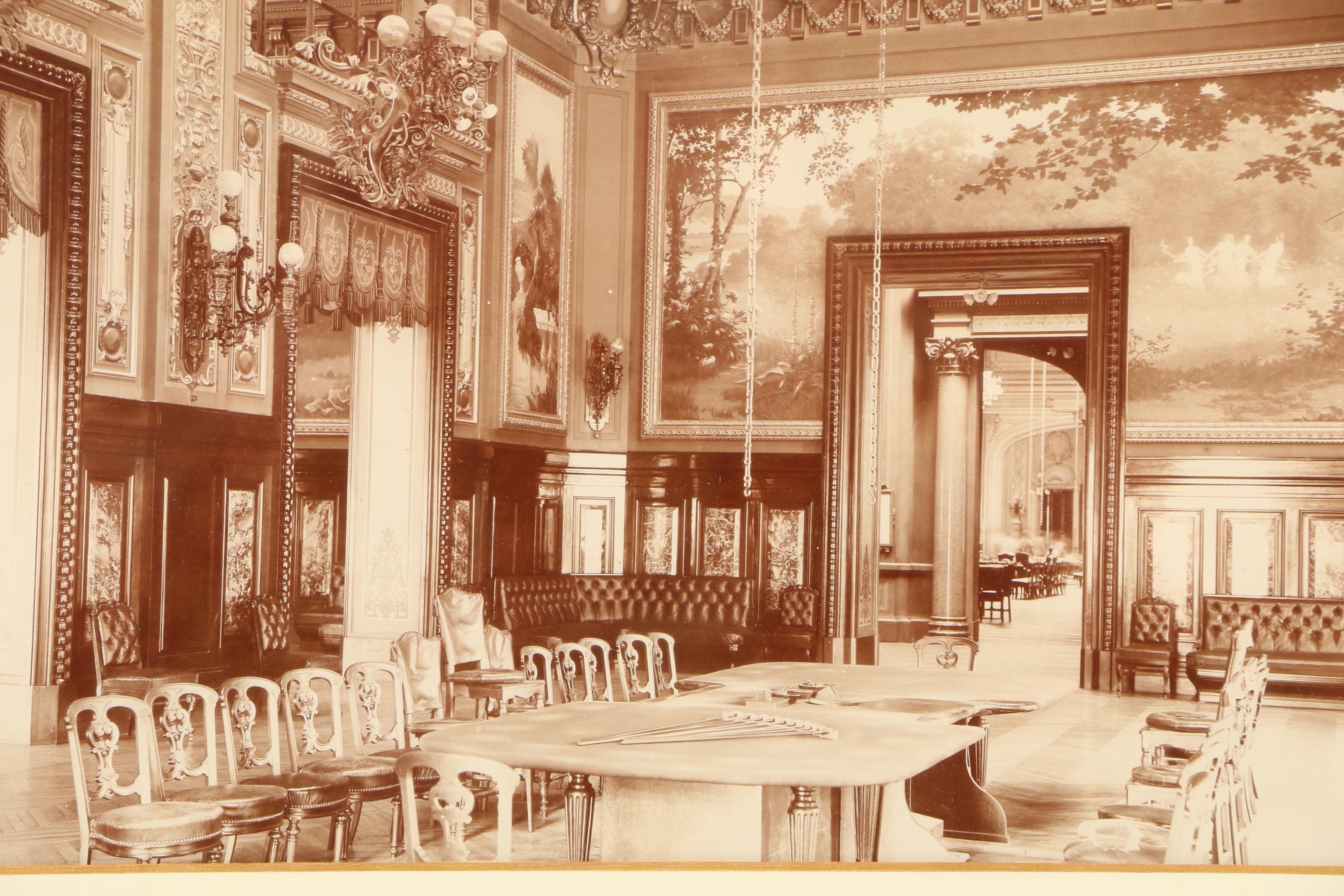 Early 20th Century Gelatin-Silver Photograph of Gambling Saloon in Monte Carlo