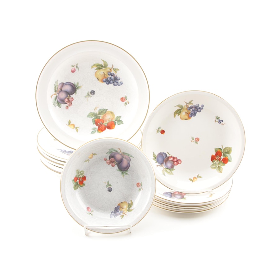 Wedgwood "Fruit Sprays" Porcelain Plates and Bowl