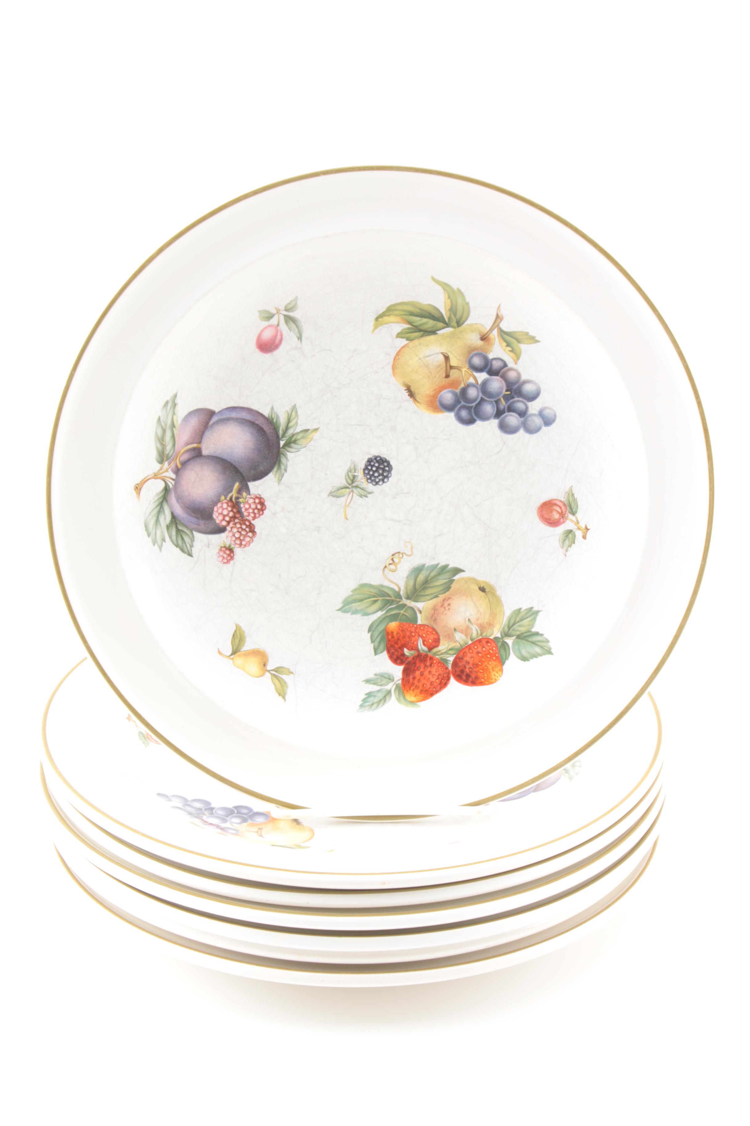 Wedgwood "Fruit Sprays" Porcelain Plates and Bowl