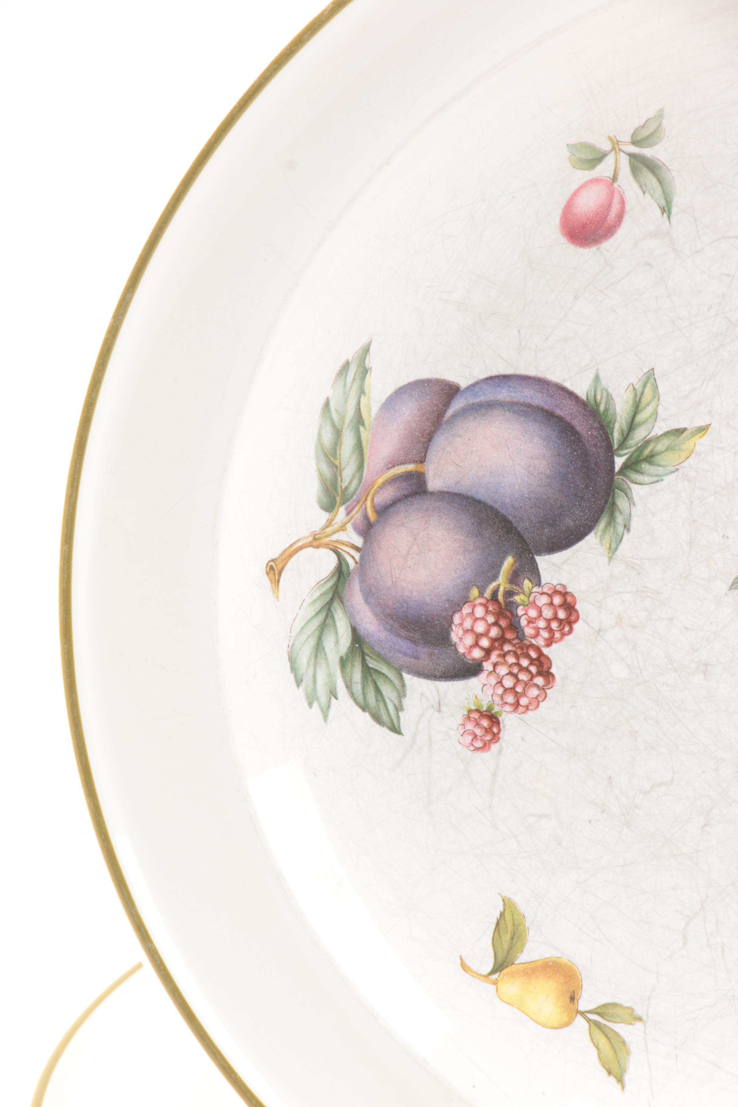 Wedgwood "Fruit Sprays" Porcelain Plates and Bowl