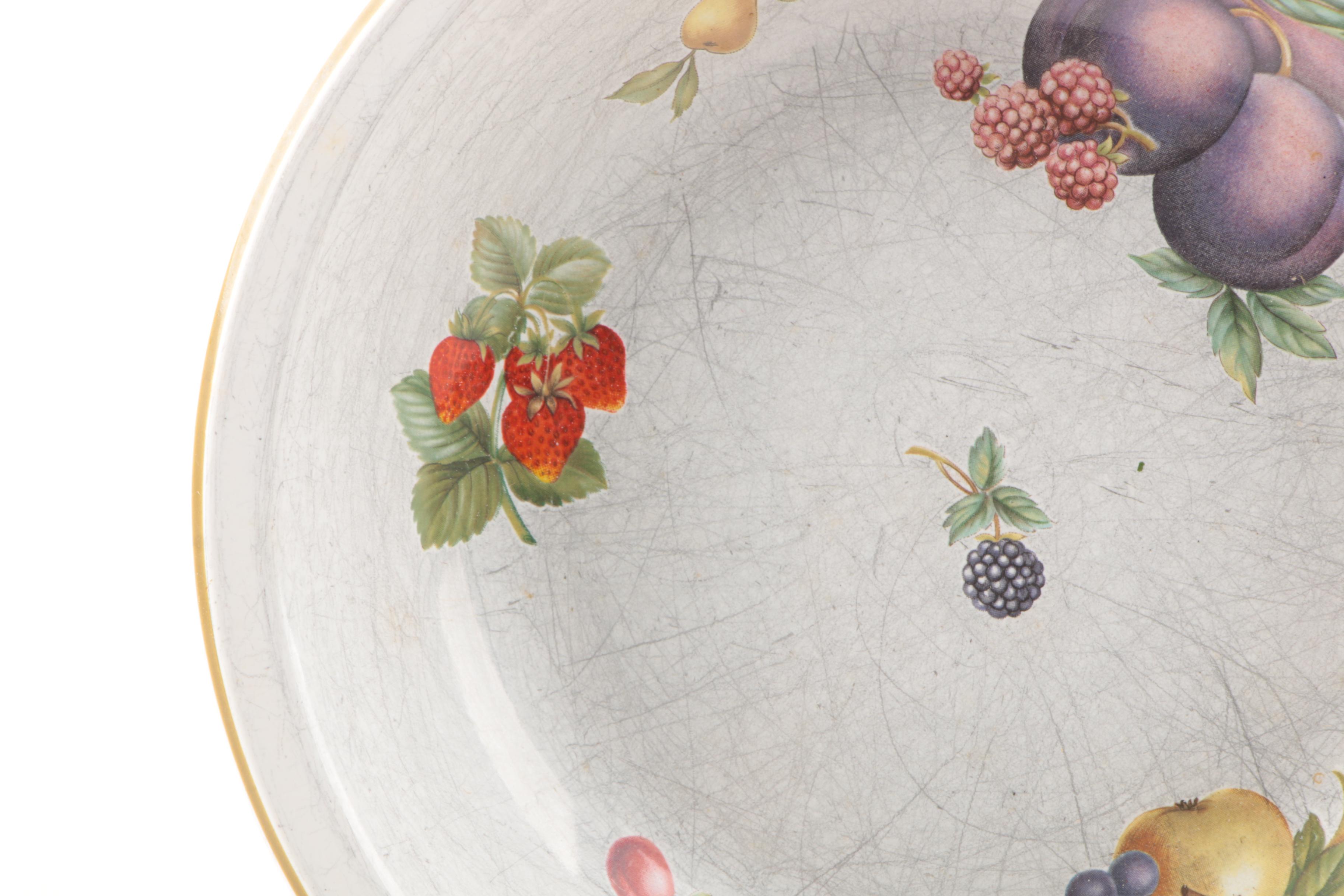 Wedgwood "Fruit Sprays" Porcelain Plates and Bowl