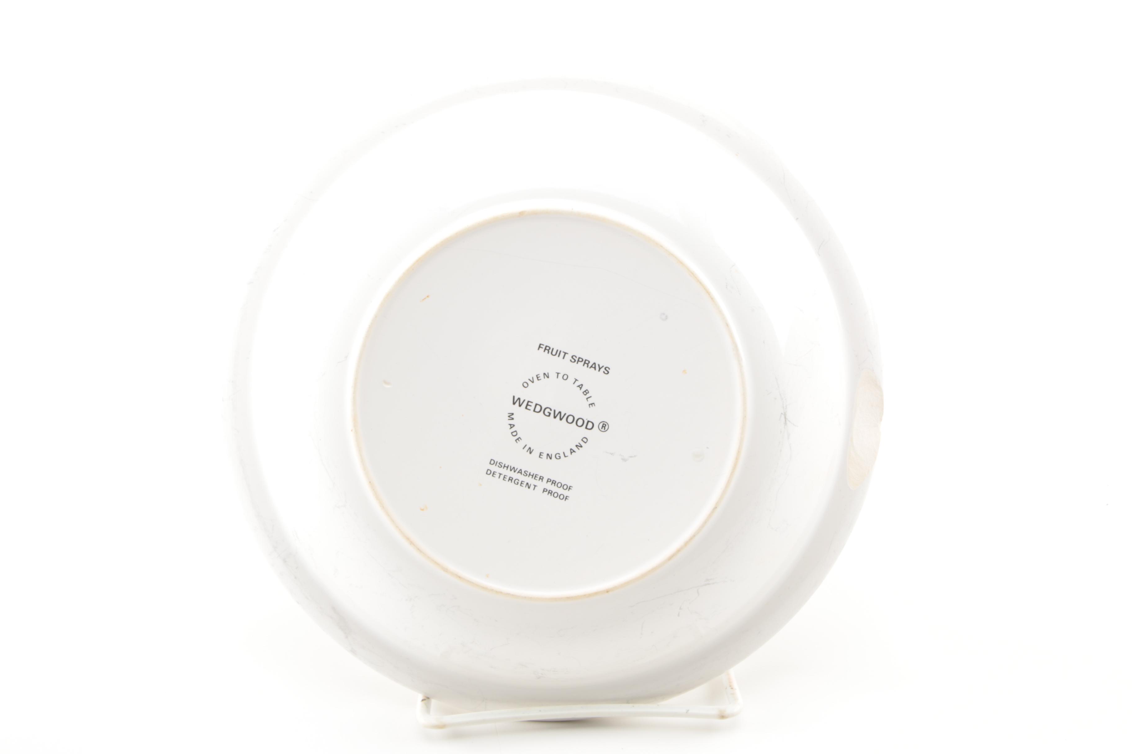 Wedgwood "Fruit Sprays" Porcelain Plates and Bowl