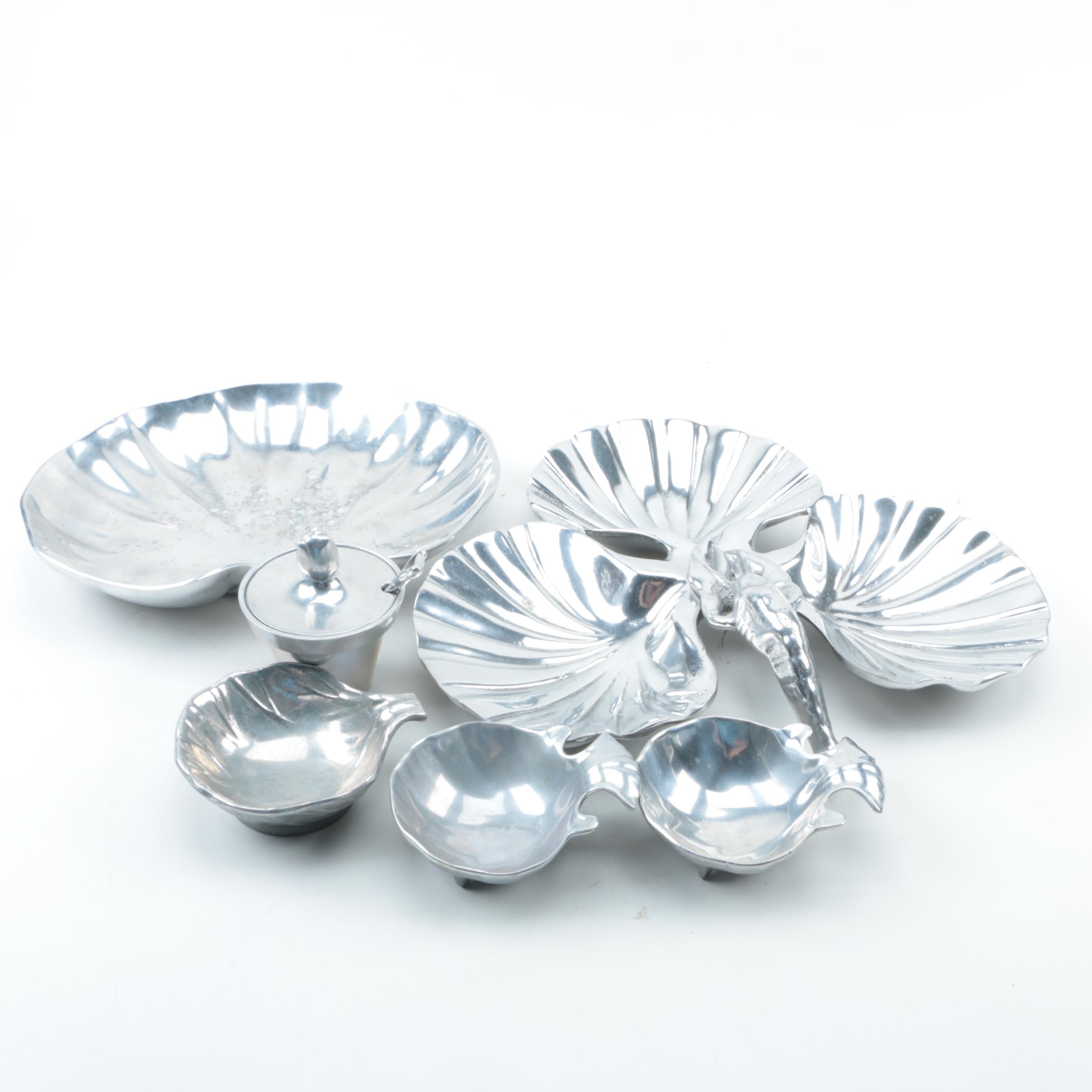Wilton Armetale and Assorted Metal Shell Dishes