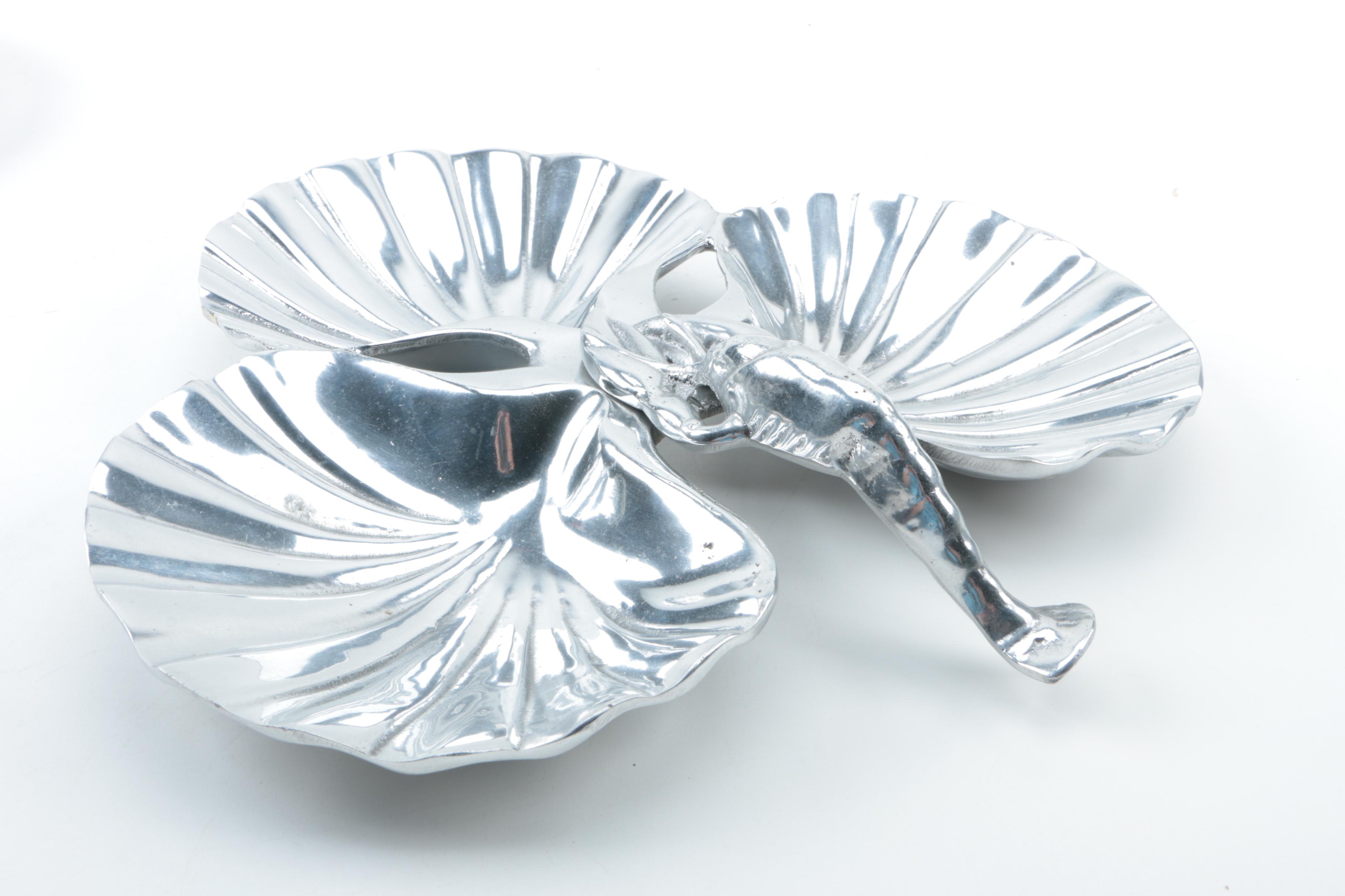 Wilton Armetale and Assorted Metal Shell Dishes