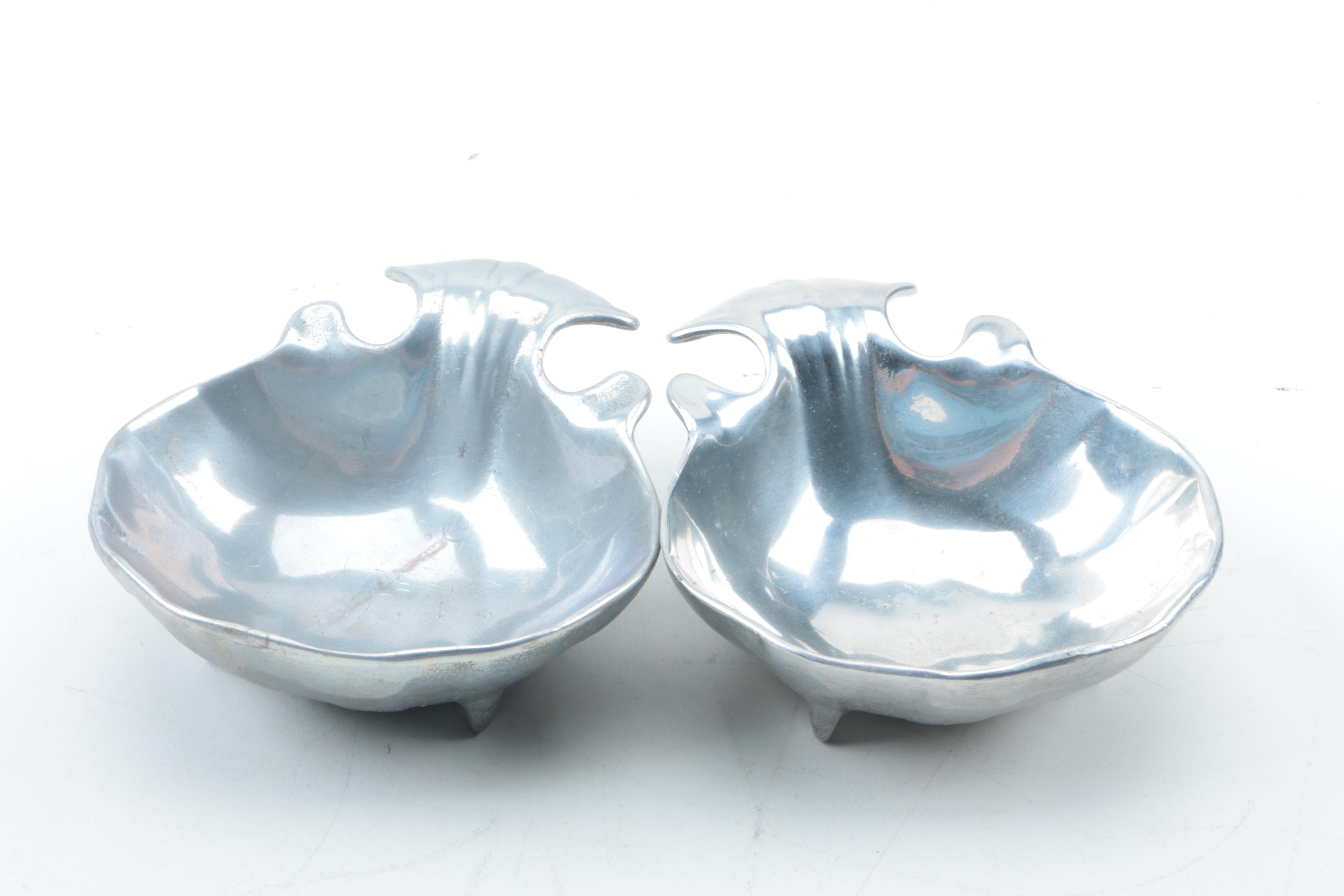 Wilton Armetale and Assorted Metal Shell Dishes