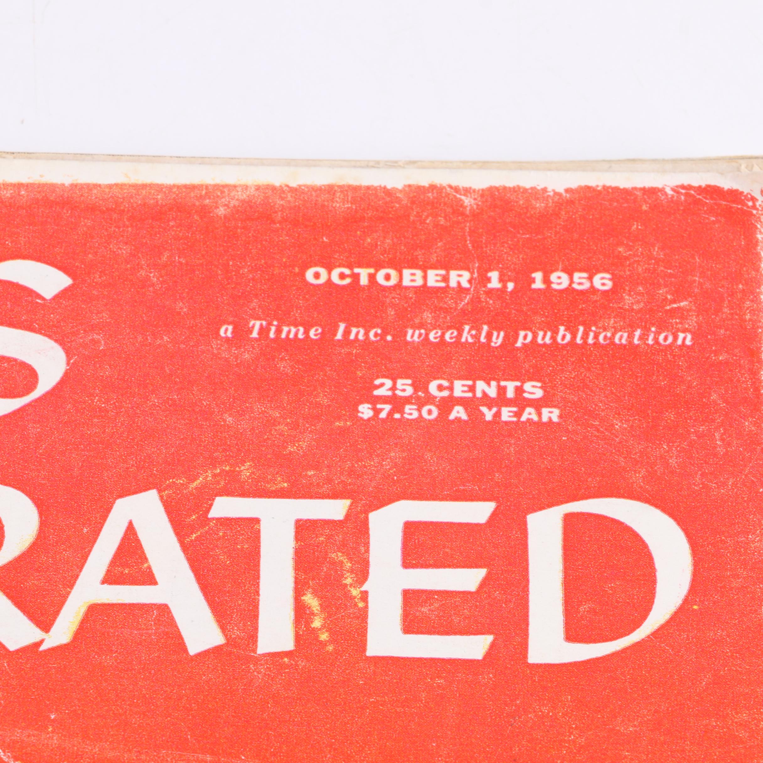 October 1, 1956 "Sports Illustrated" Magazine Featuring Mickey Mantle