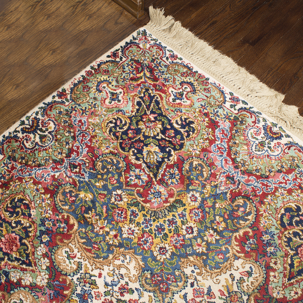 Power-Loomed Karastan "Floral Kirman" Wool Area Rug
