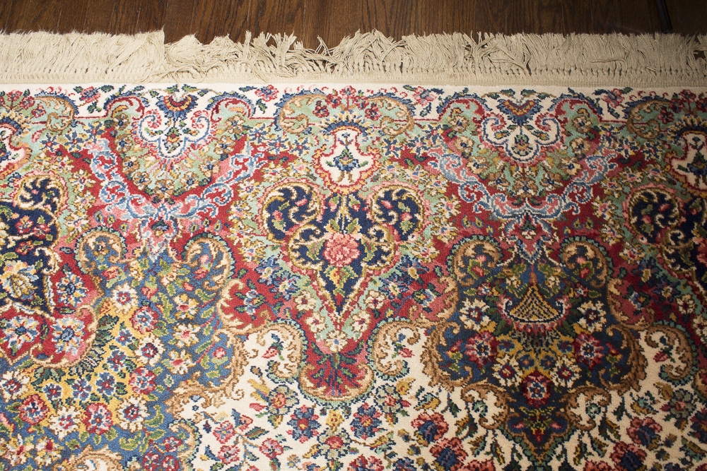 Power-Loomed Karastan "Floral Kirman" Wool Area Rug