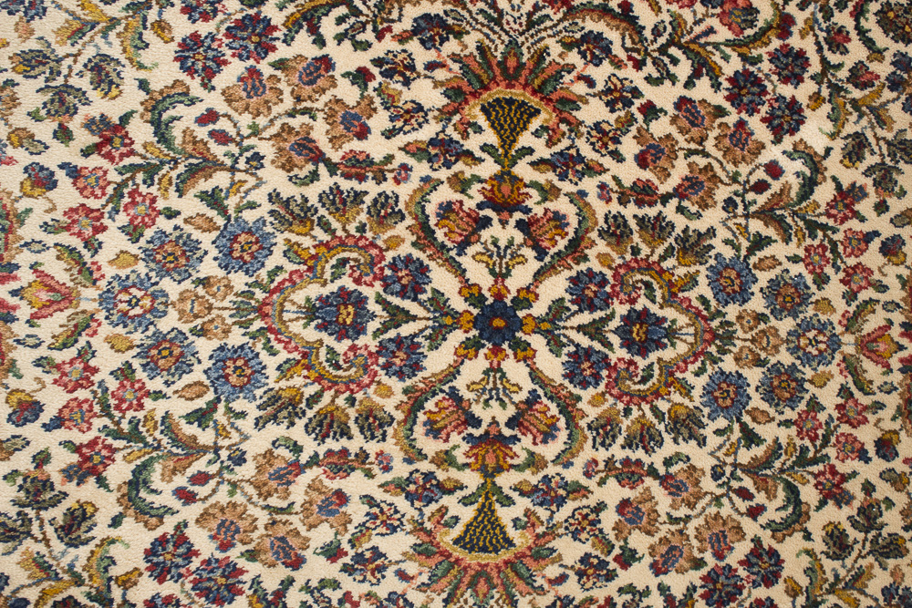 Power-Loomed Karastan "Floral Kirman" Wool Area Rug