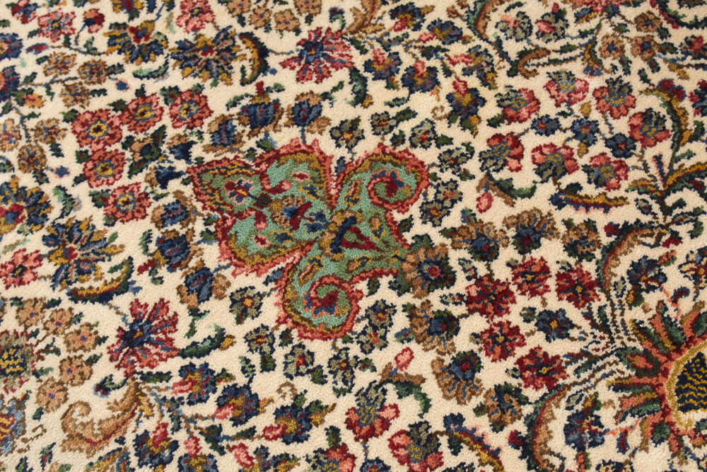 Power-Loomed Karastan "Floral Kirman" Wool Area Rug