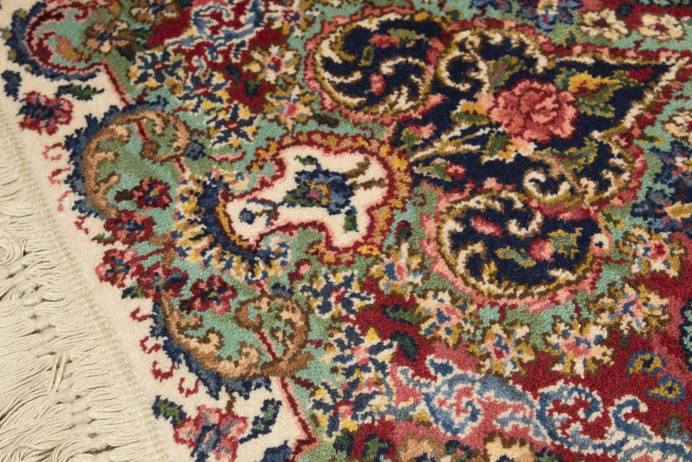 Power-Loomed Karastan "Floral Kirman" Wool Area Rug