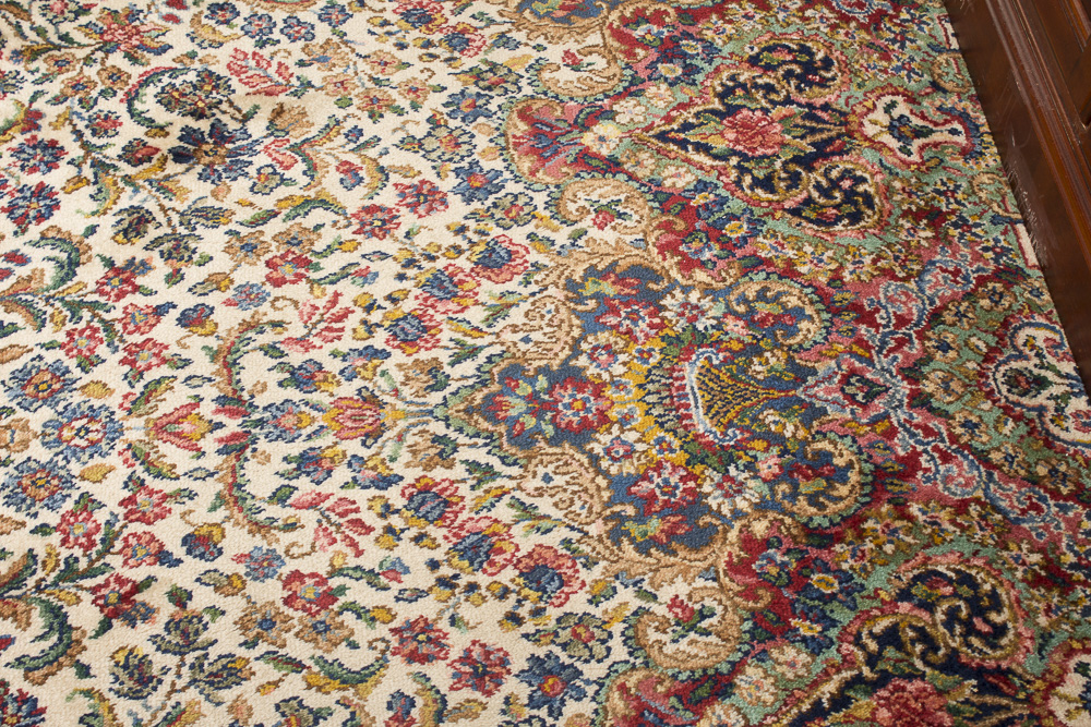 Power-Loomed Karastan "Floral Kirman" Wool Area Rug