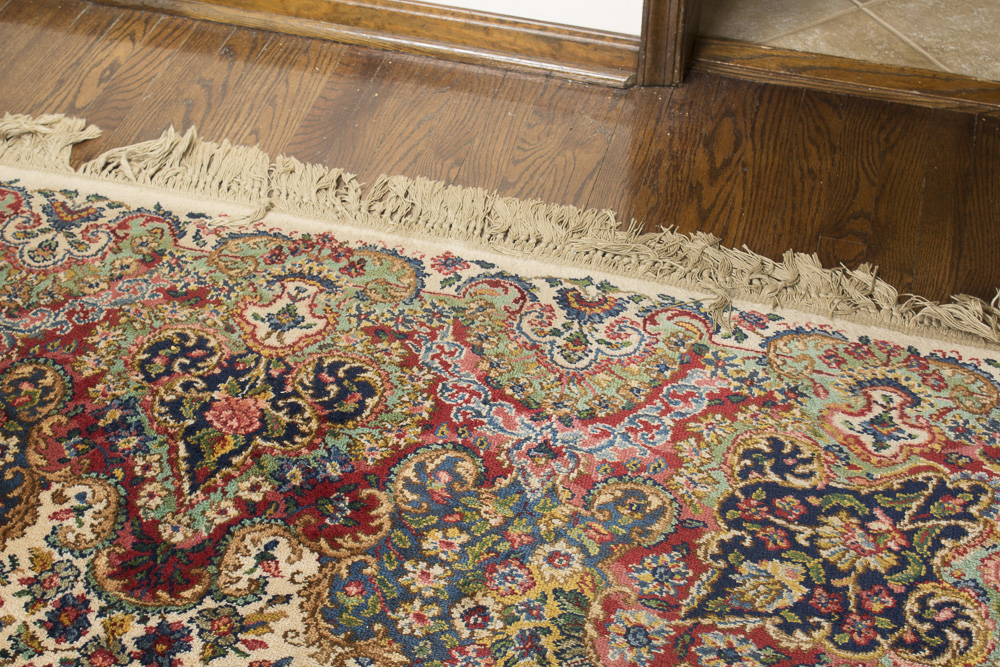 Power-Loomed Karastan "Floral Kirman" Wool Area Rug