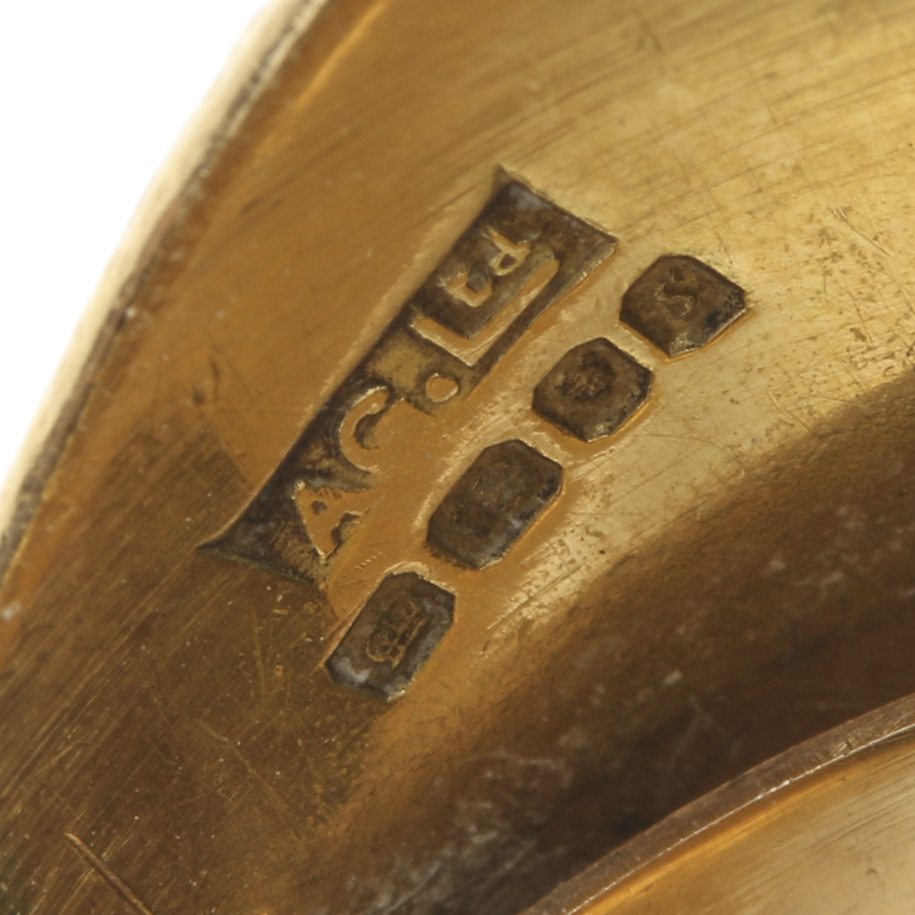 18K Yellow Gold Malachite Statement Ring