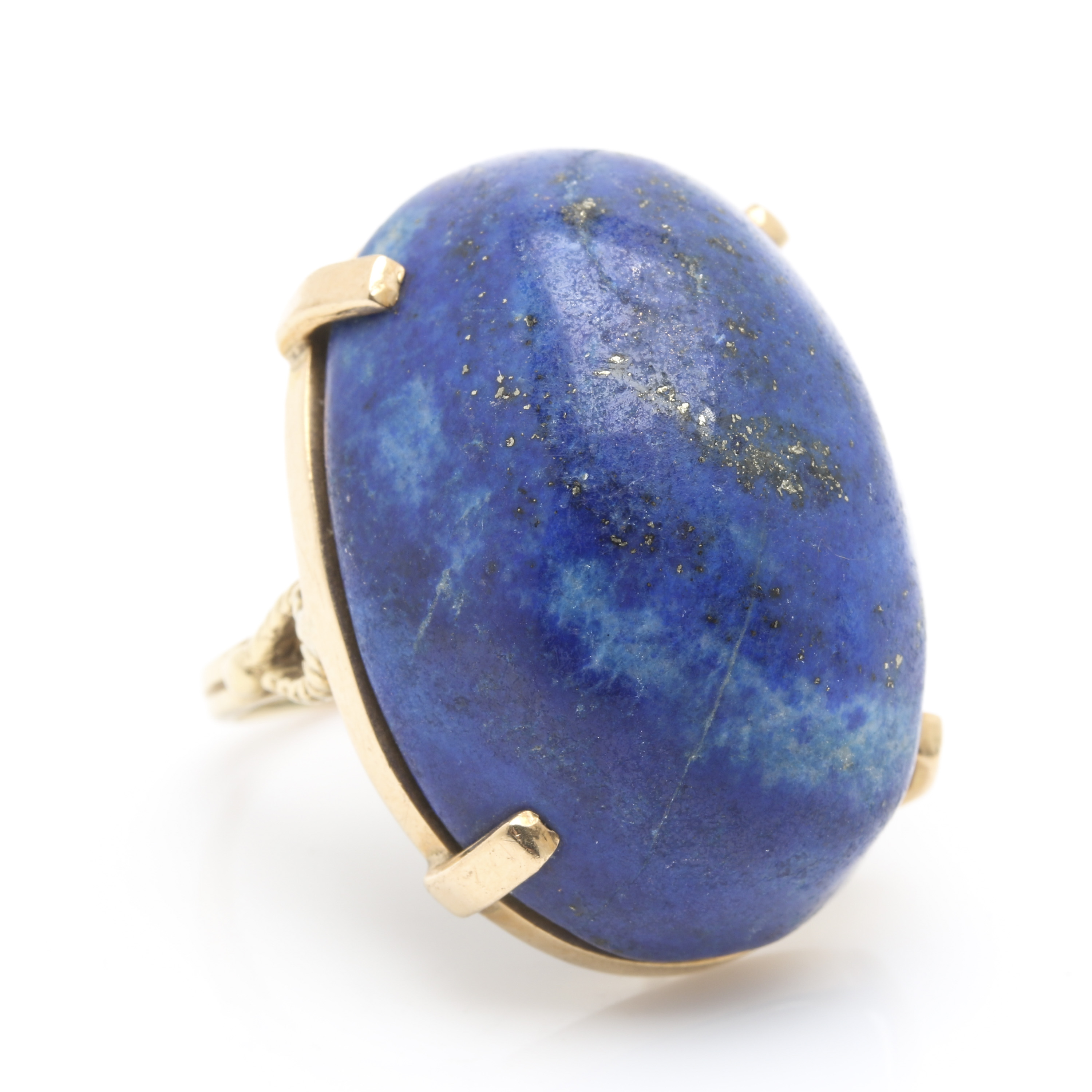 14K Yellow Gold Lapis Lazuli Ring