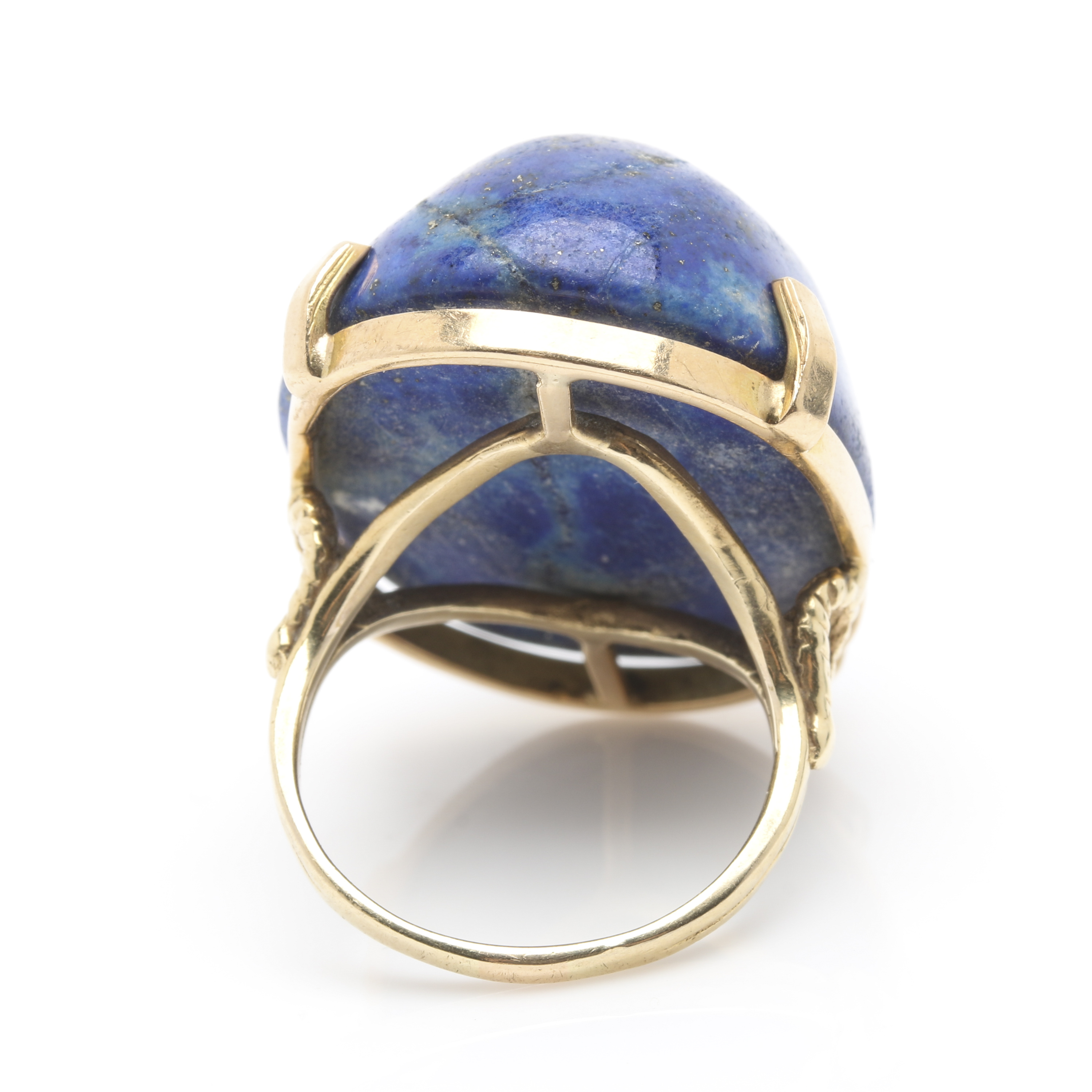 14K Yellow Gold Lapis Lazuli Ring