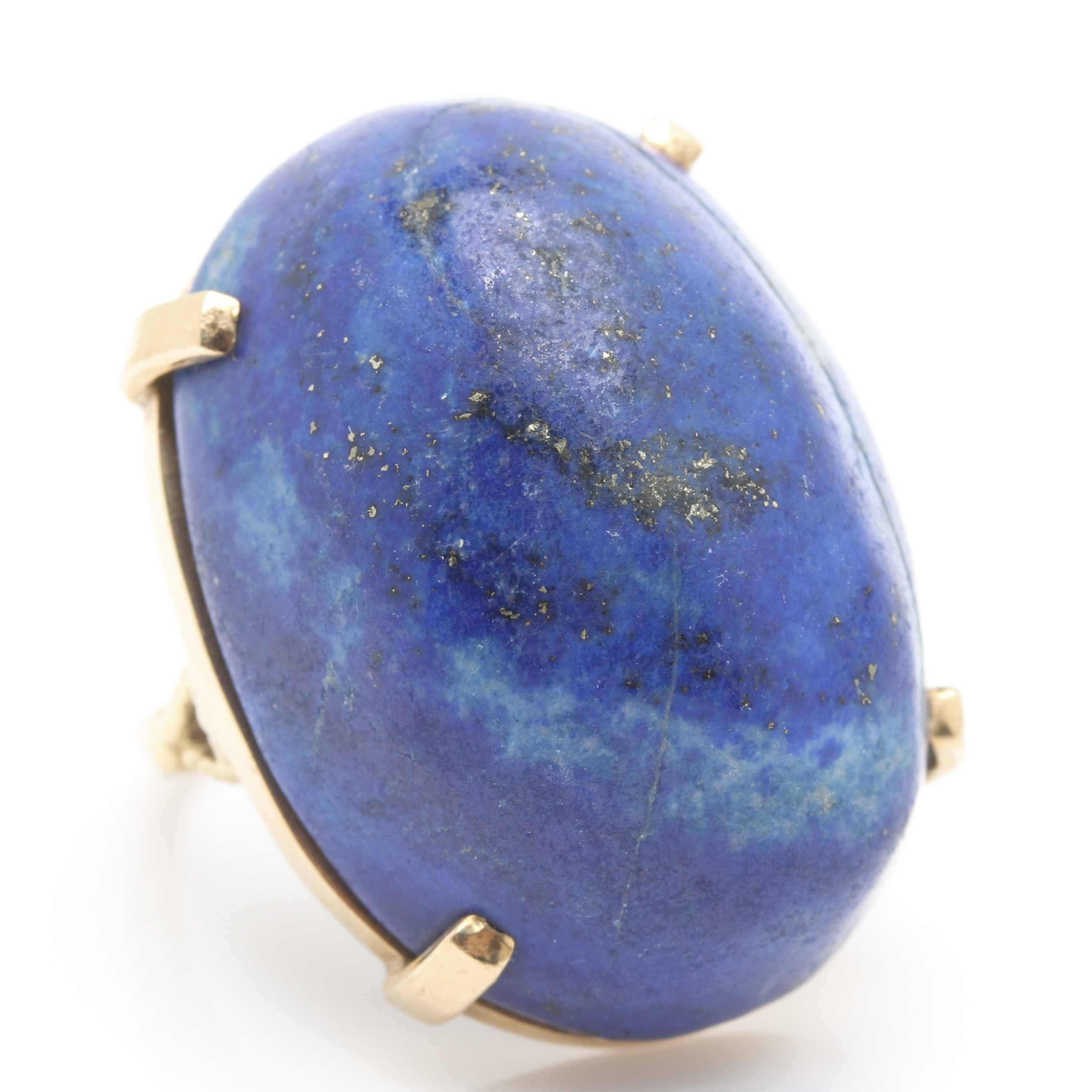 14K Yellow Gold Lapis Lazuli Ring