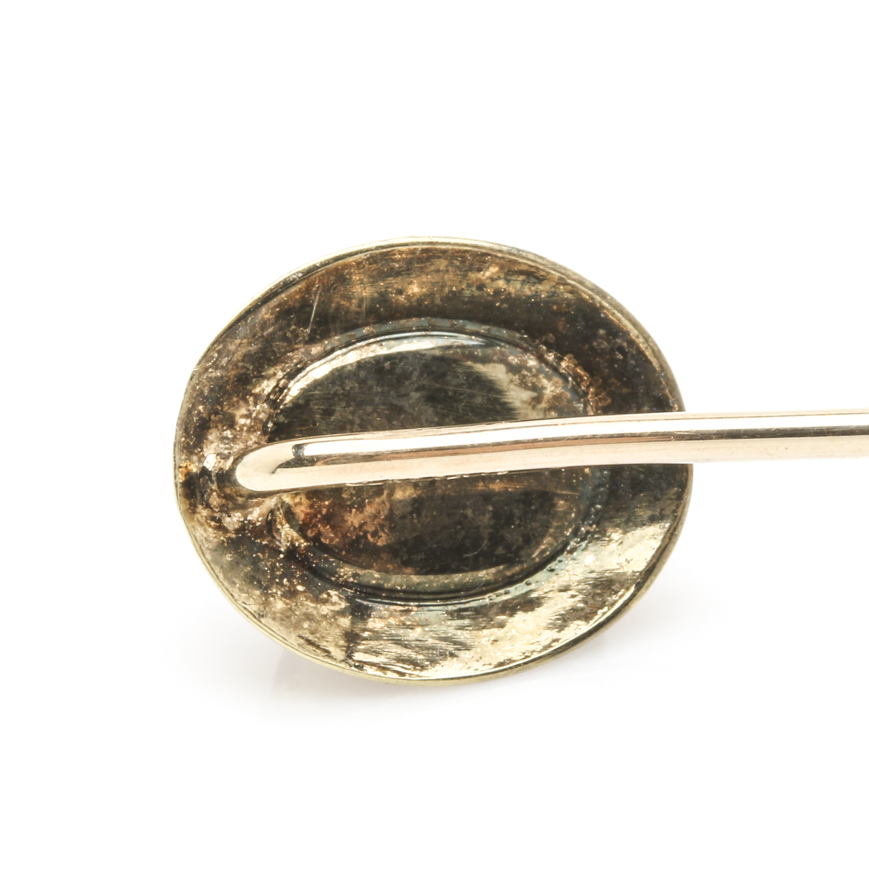 14K Yellow Gold Amethyst Stick Pin