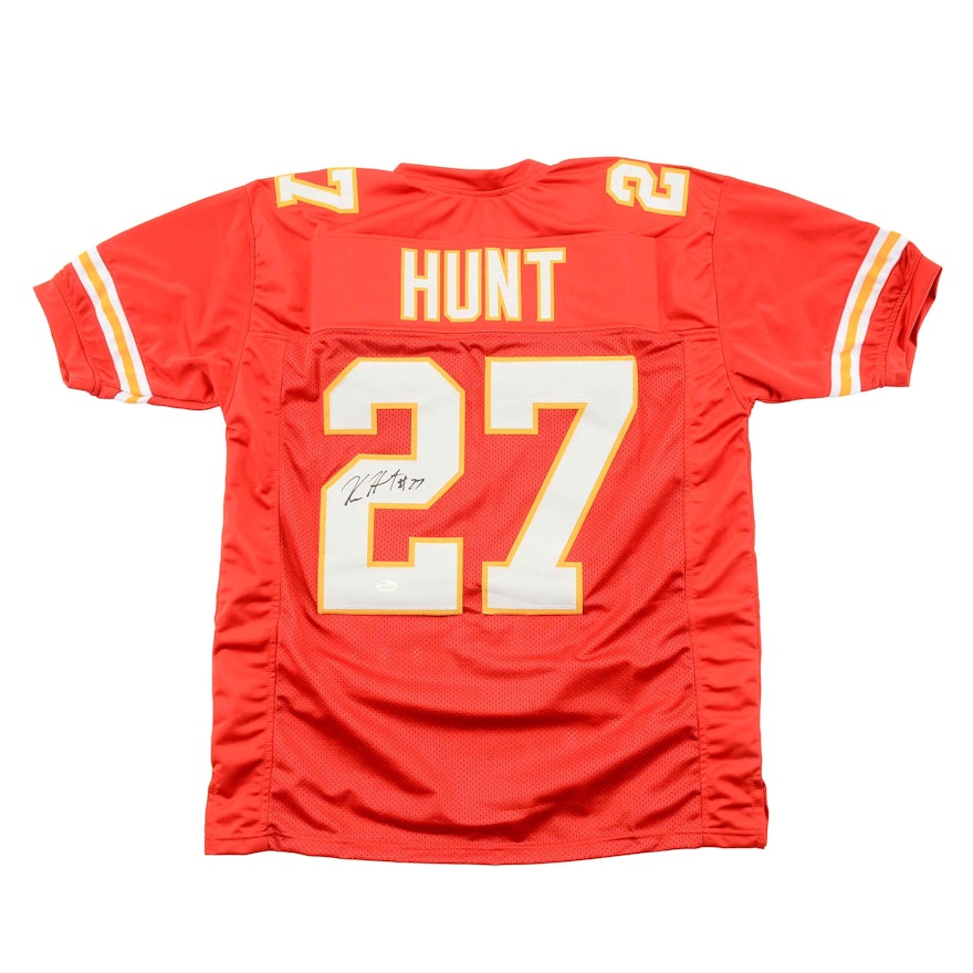 Kareem Hunt Autographed Football Jersey  COA