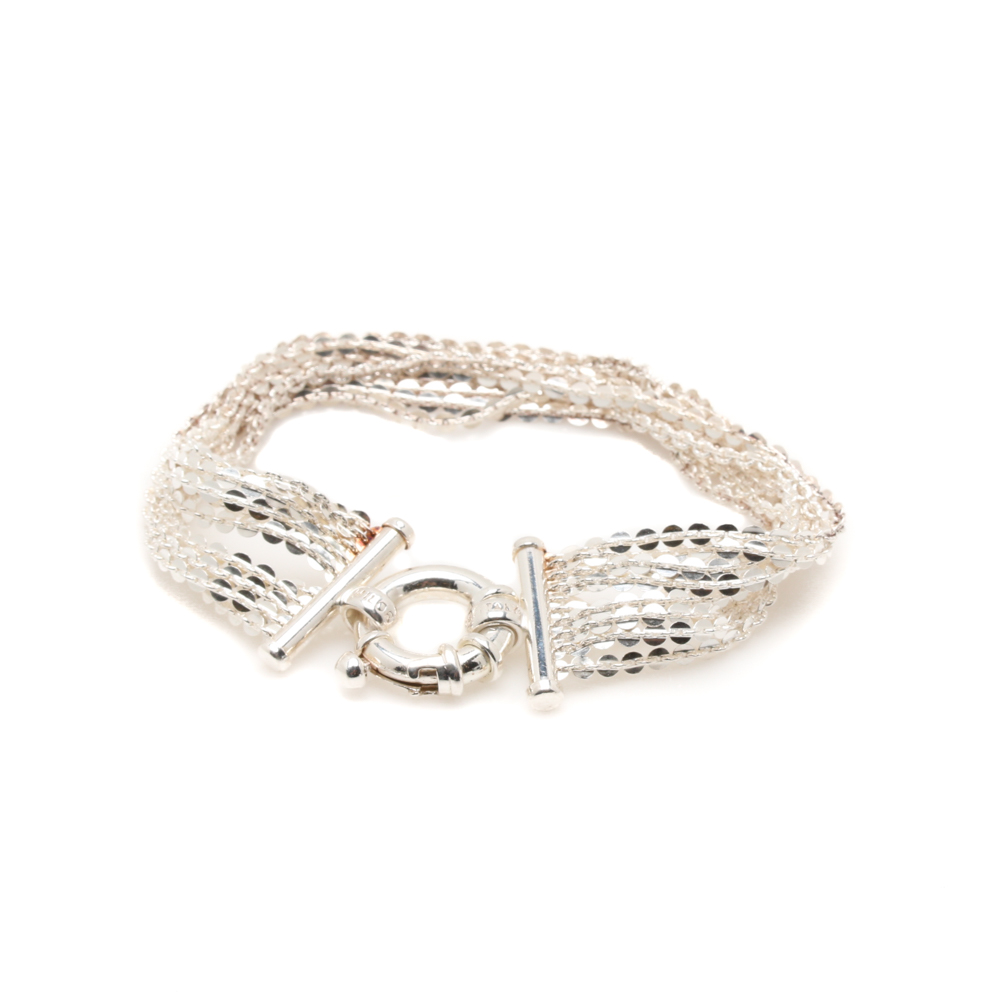 Sterling Silver Multi Chain Bracelet