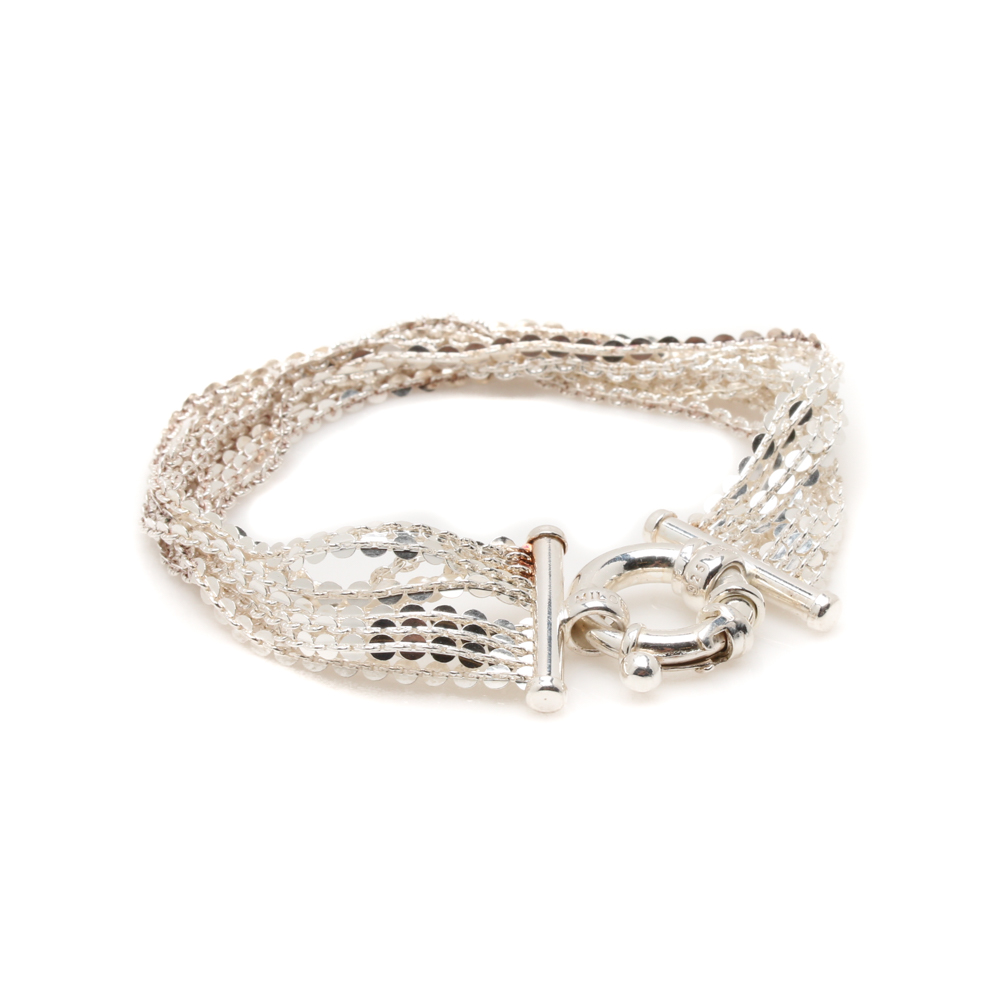 Sterling Silver Multi Chain Bracelet