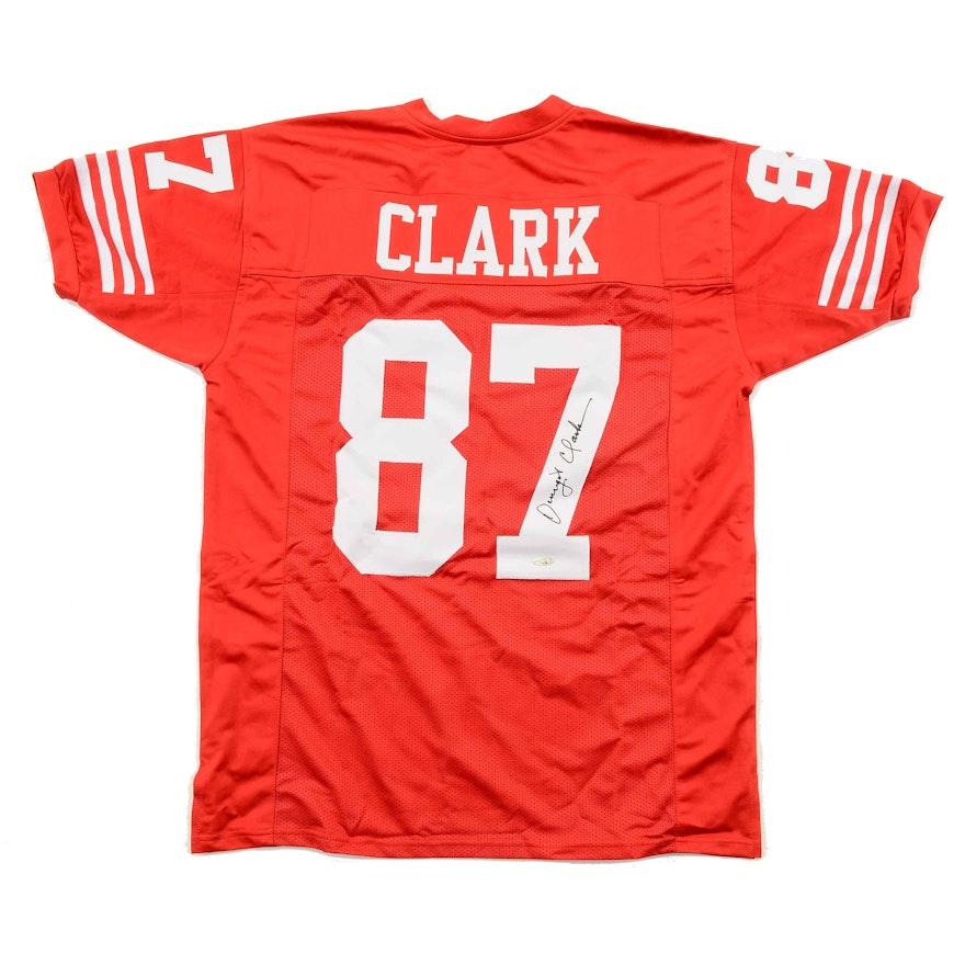 Dwight Clark Autographed San Fransisco 49ers Jersey Tr-Star COA